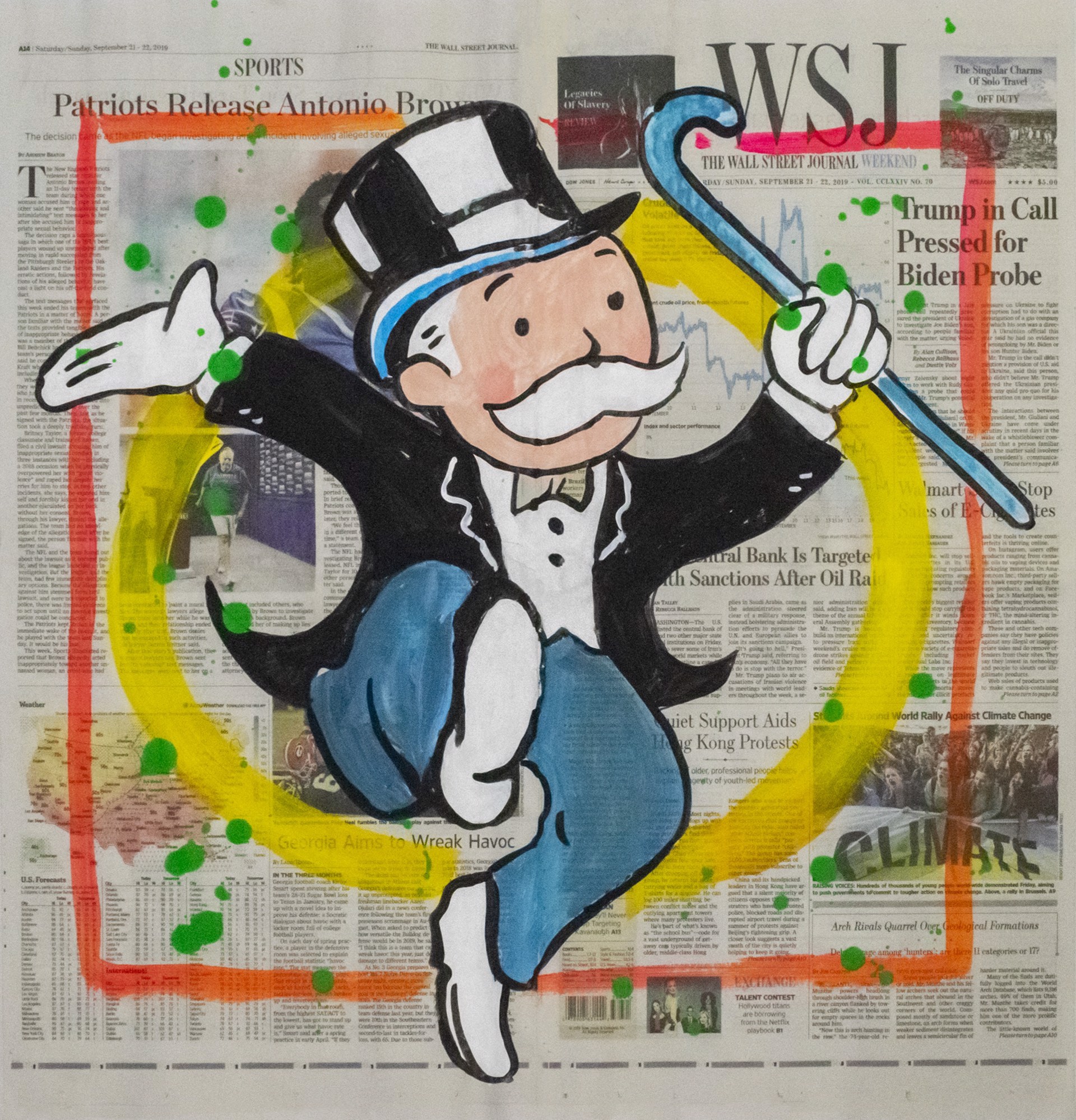 WSJ Series Monopoly Man by WSJ Series on Newspaper by Elena Bulatova