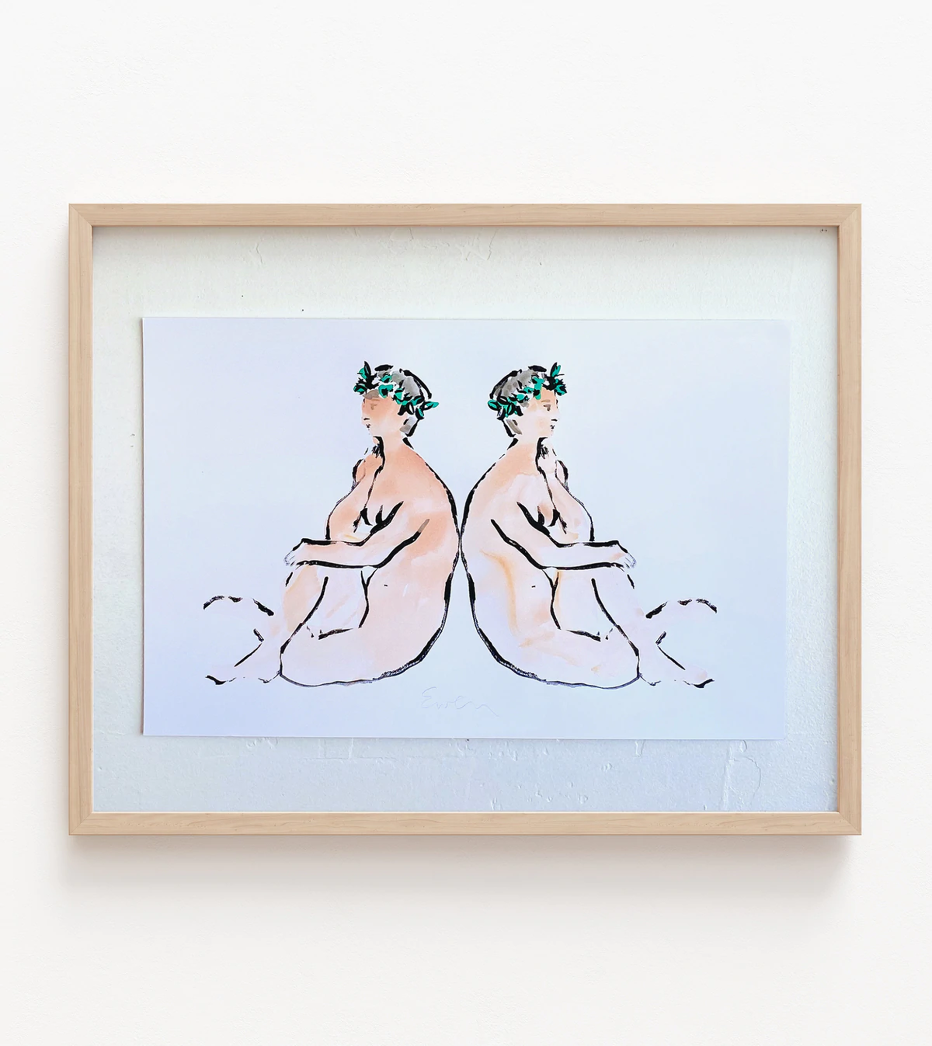 Gemini, The Twins (Picasso Study-A) by Anne-Louise Ewen