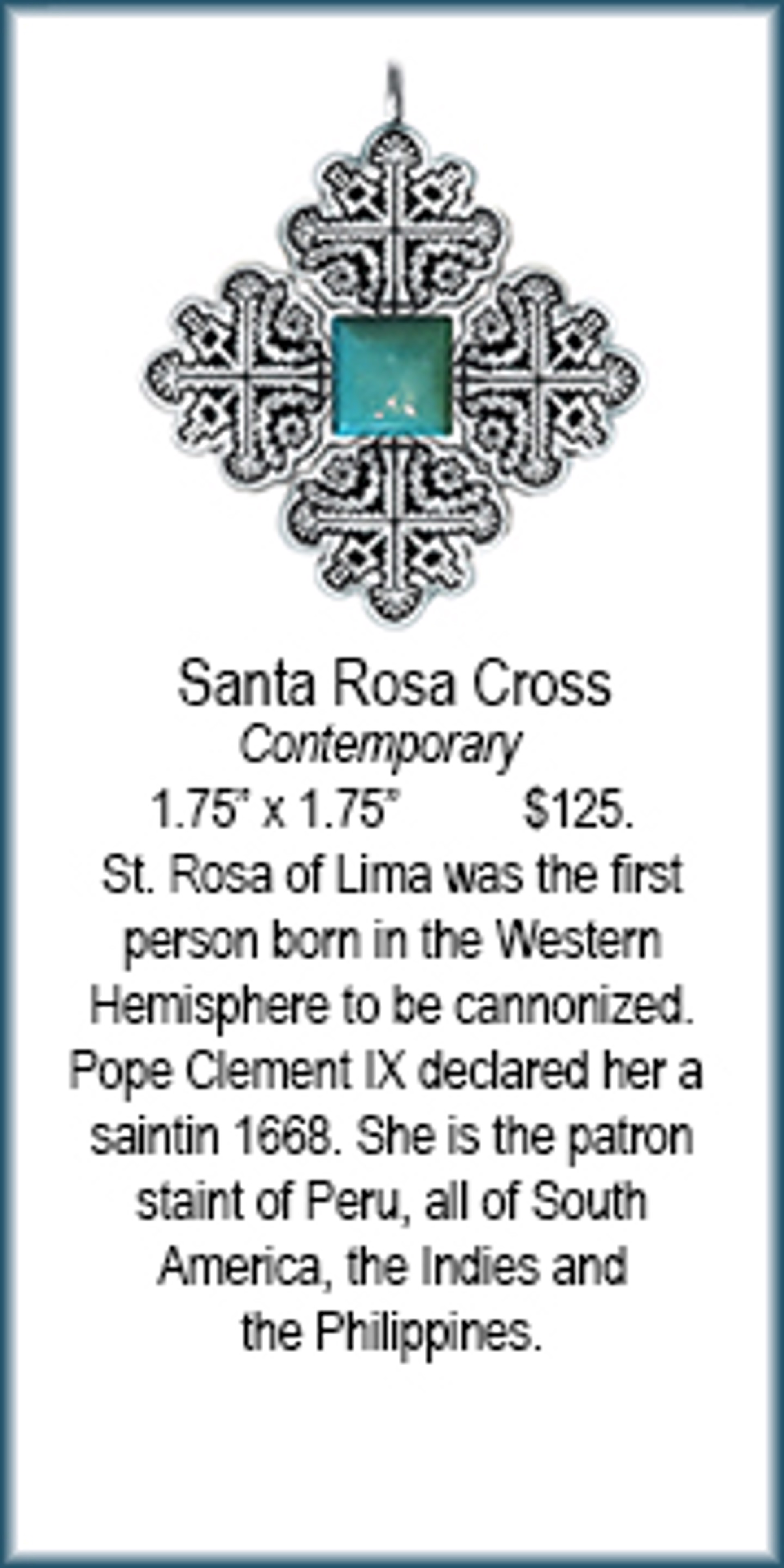 Cross - Santa Rosa with Turquoise by Deanne McKeown