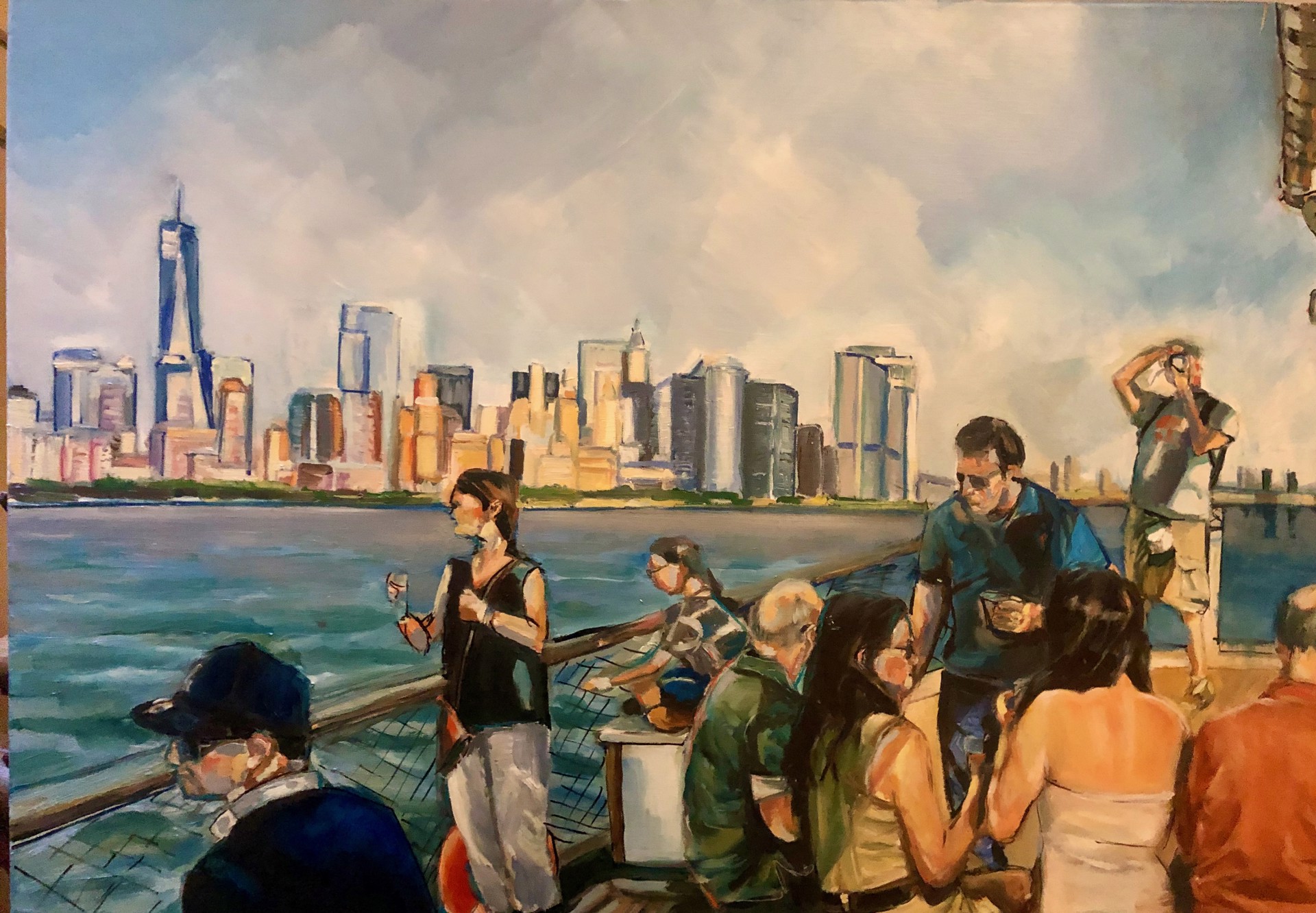 NYC from the Sailboat by Anne-Lise Merchant