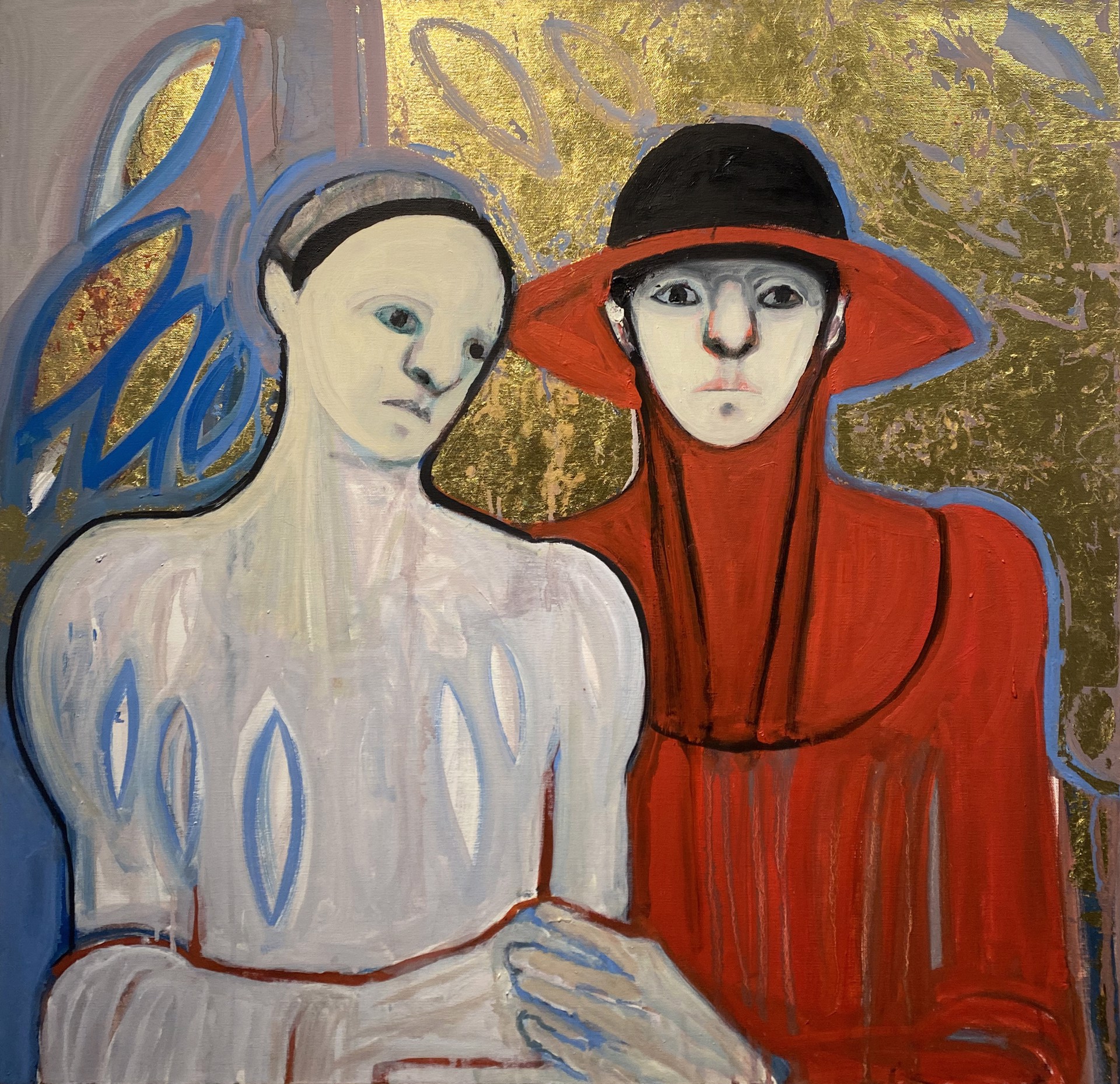 Figure in White, Pilgrim in Red by Selina Trieff