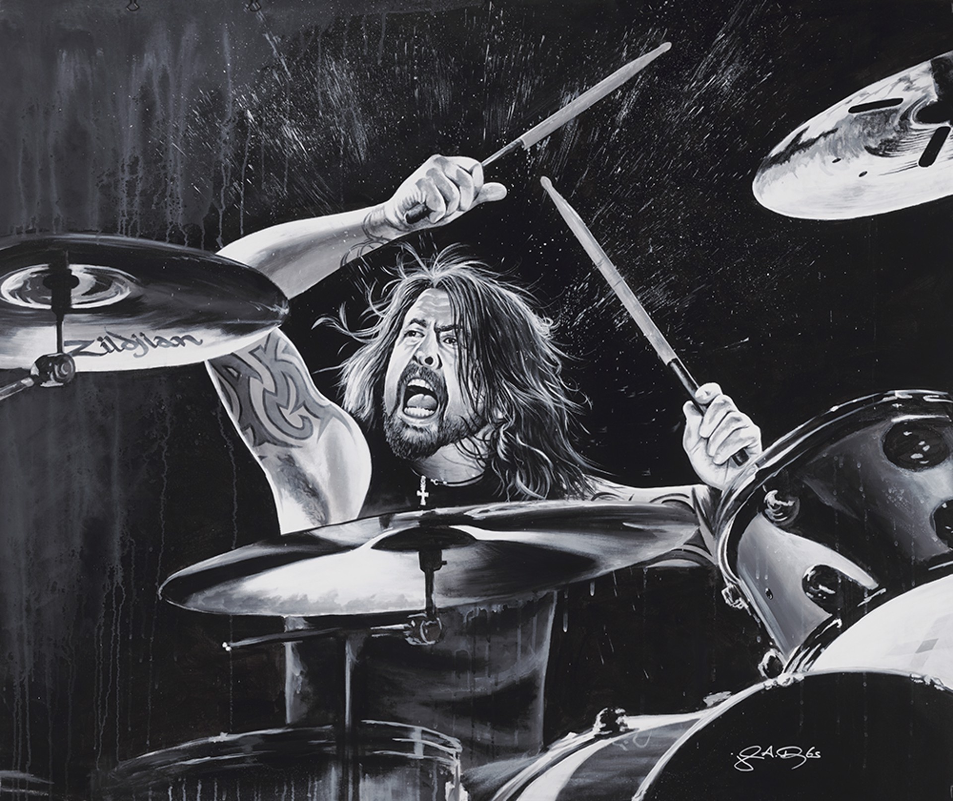 "My Hero" Dave Grohl (On Drums) by John Douglas