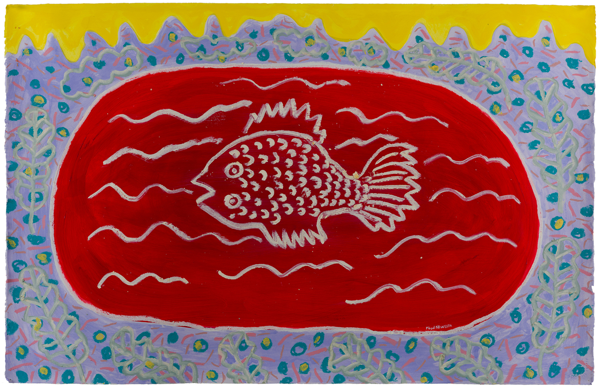 Red Fish with Yellow Sky by Floyd Newsum
