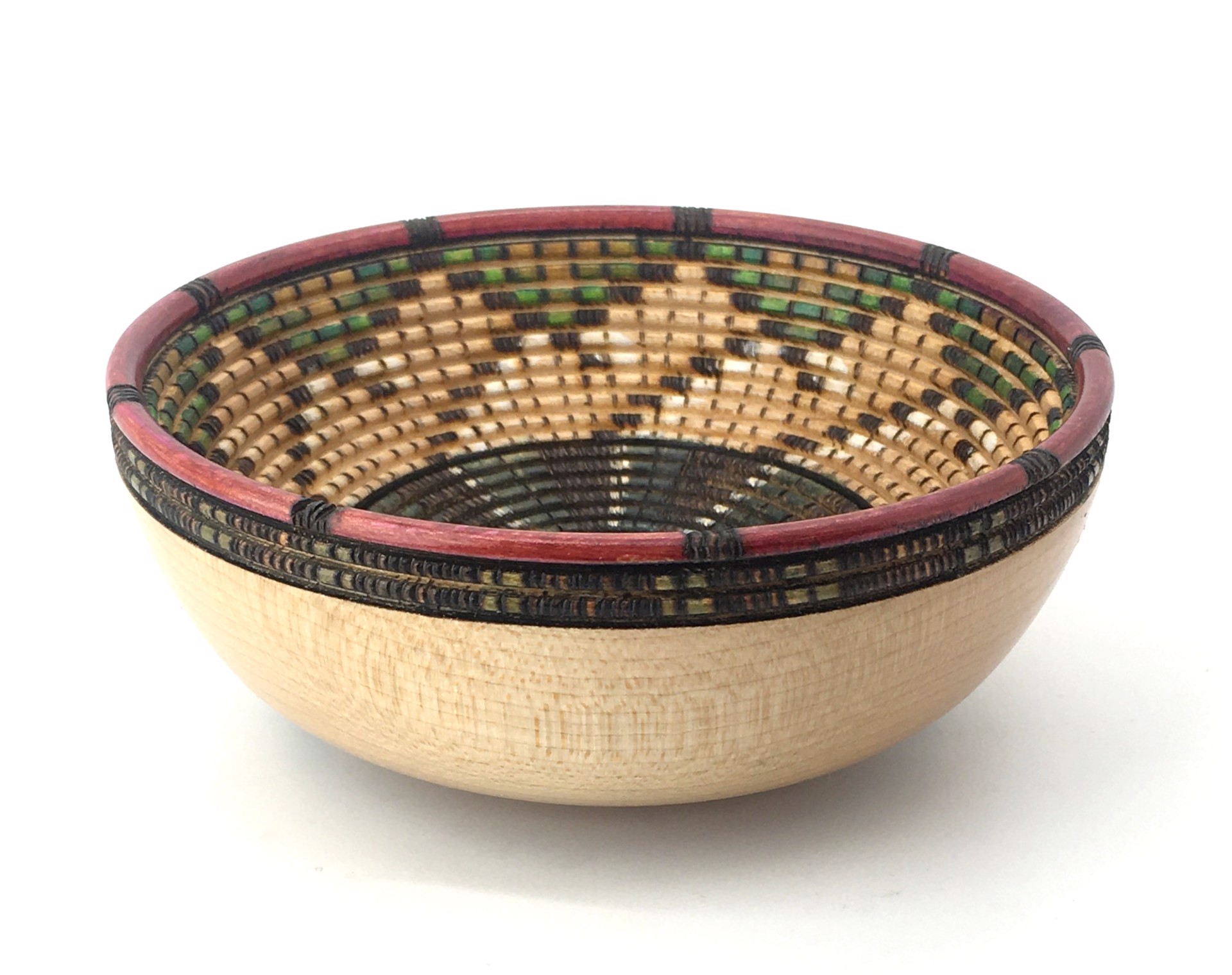 Red Brown Footed Bowl by Keoni