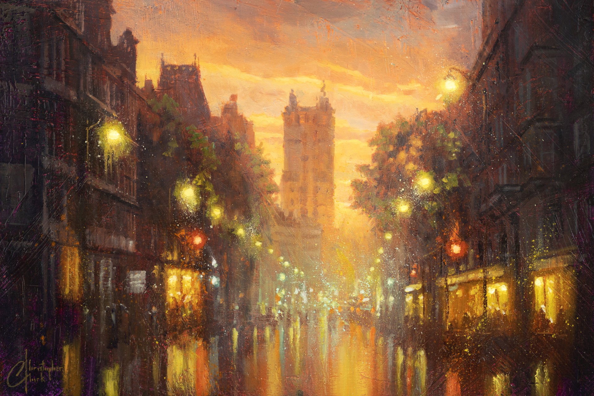 Paris, Rainy Street 3 by Christopher Clark