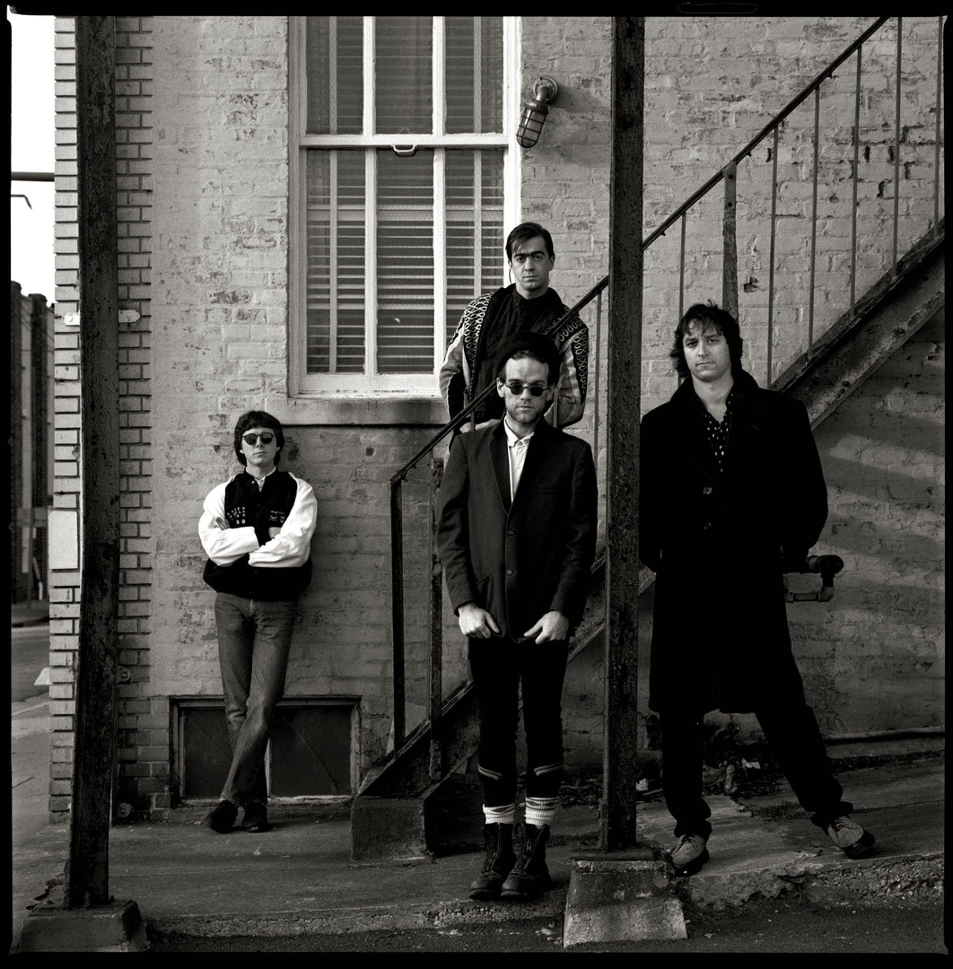 89013 R.E.M. Standing 1 BW by Timothy White