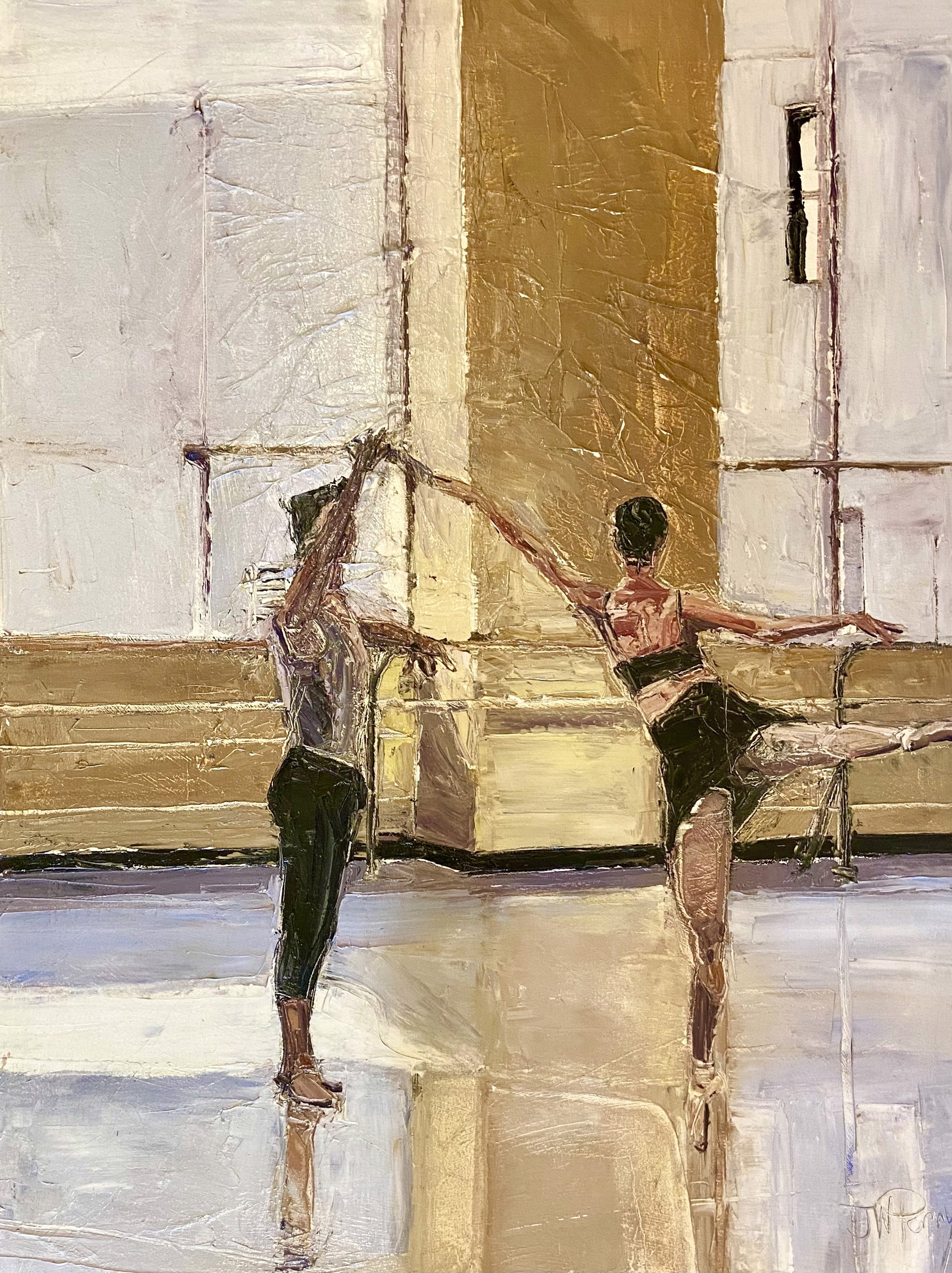Dancers in Gold & Lavendar by Joyce Werwie Perry