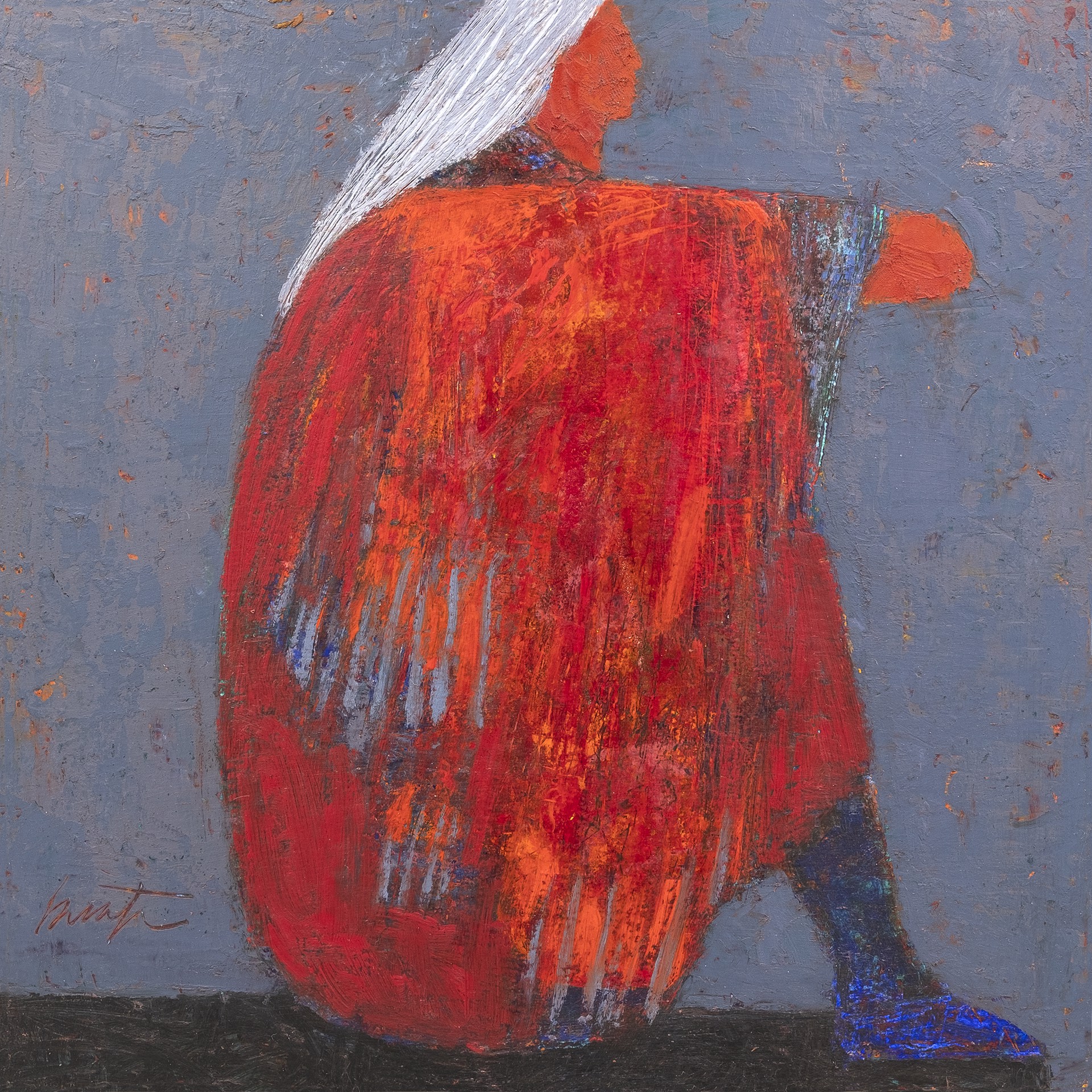 Red Blanket Woman by Ruth Hunter