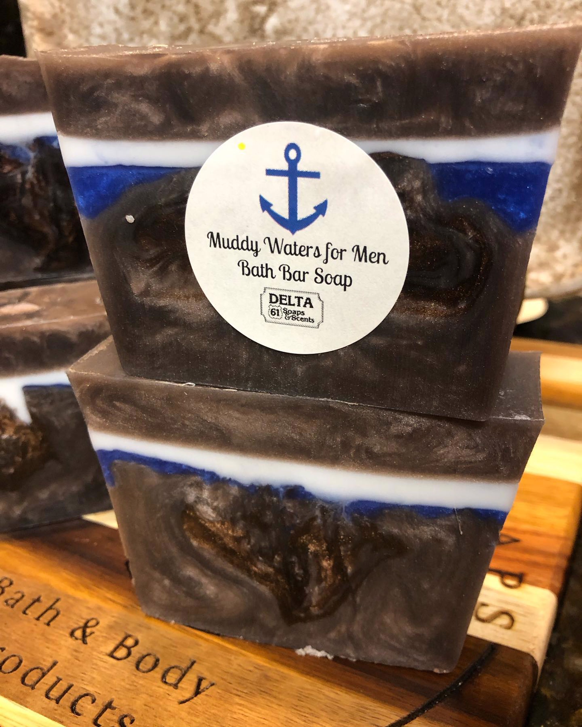 Muddy Waters for Men Bar Soap by Delta Soaps and Scents