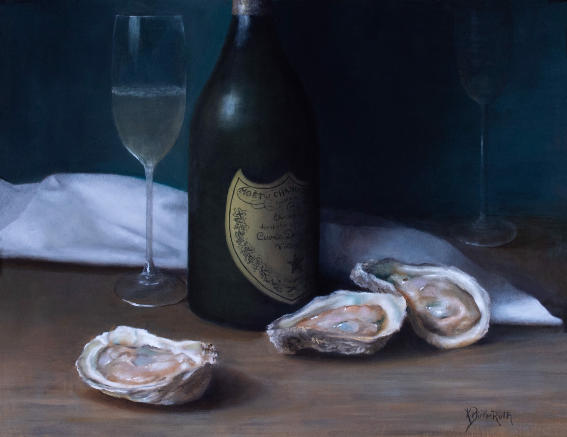 Champagne and Oysters by Kelly Birkenruth