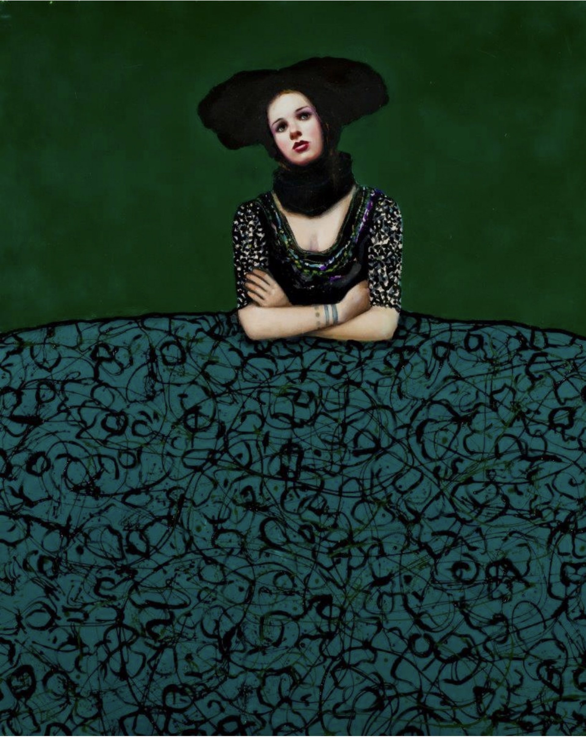 Menina Verde y Negra by Alfredo Palmero