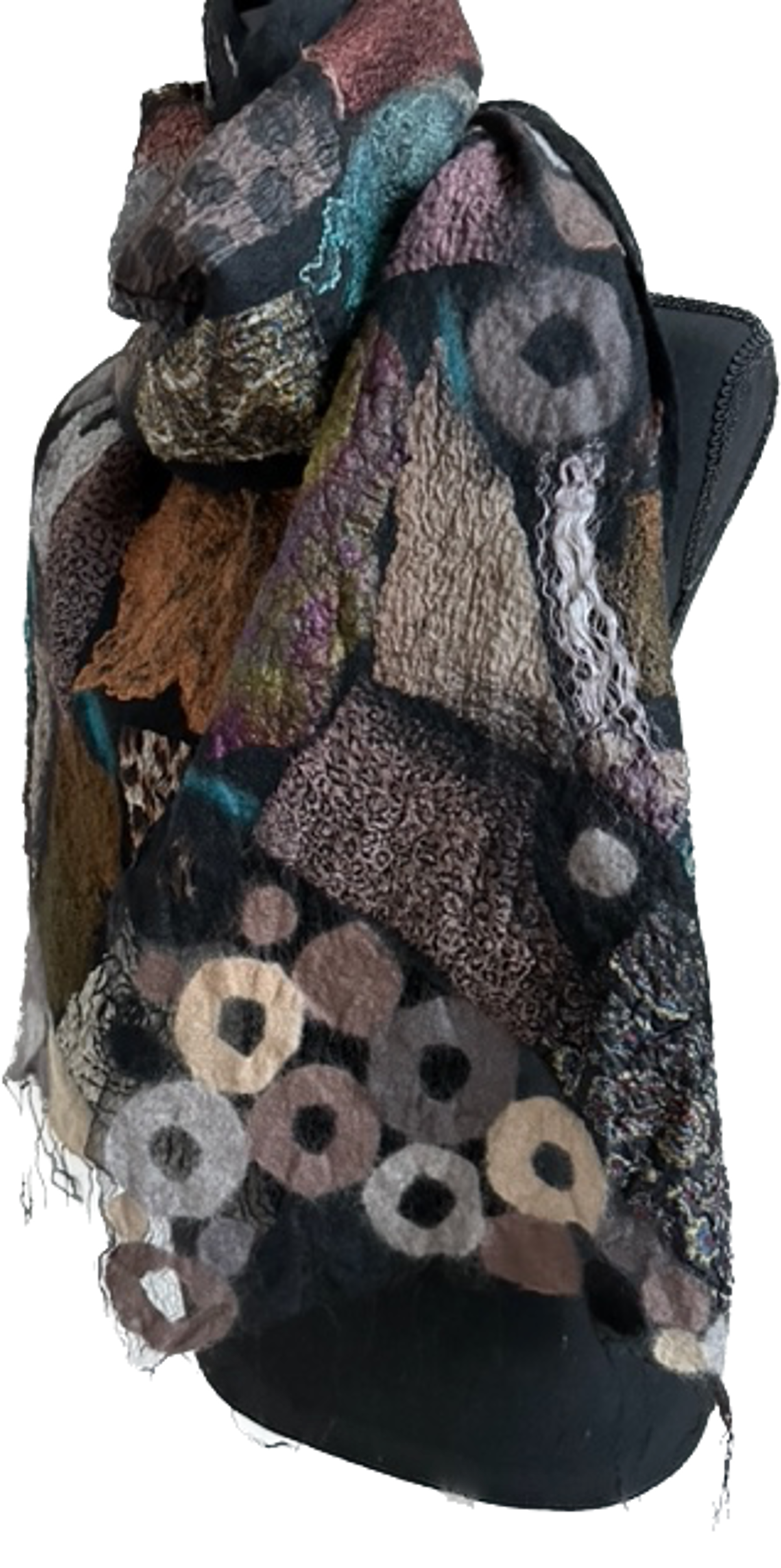 Black Patch with Circles and Triangles by Judy Ott
