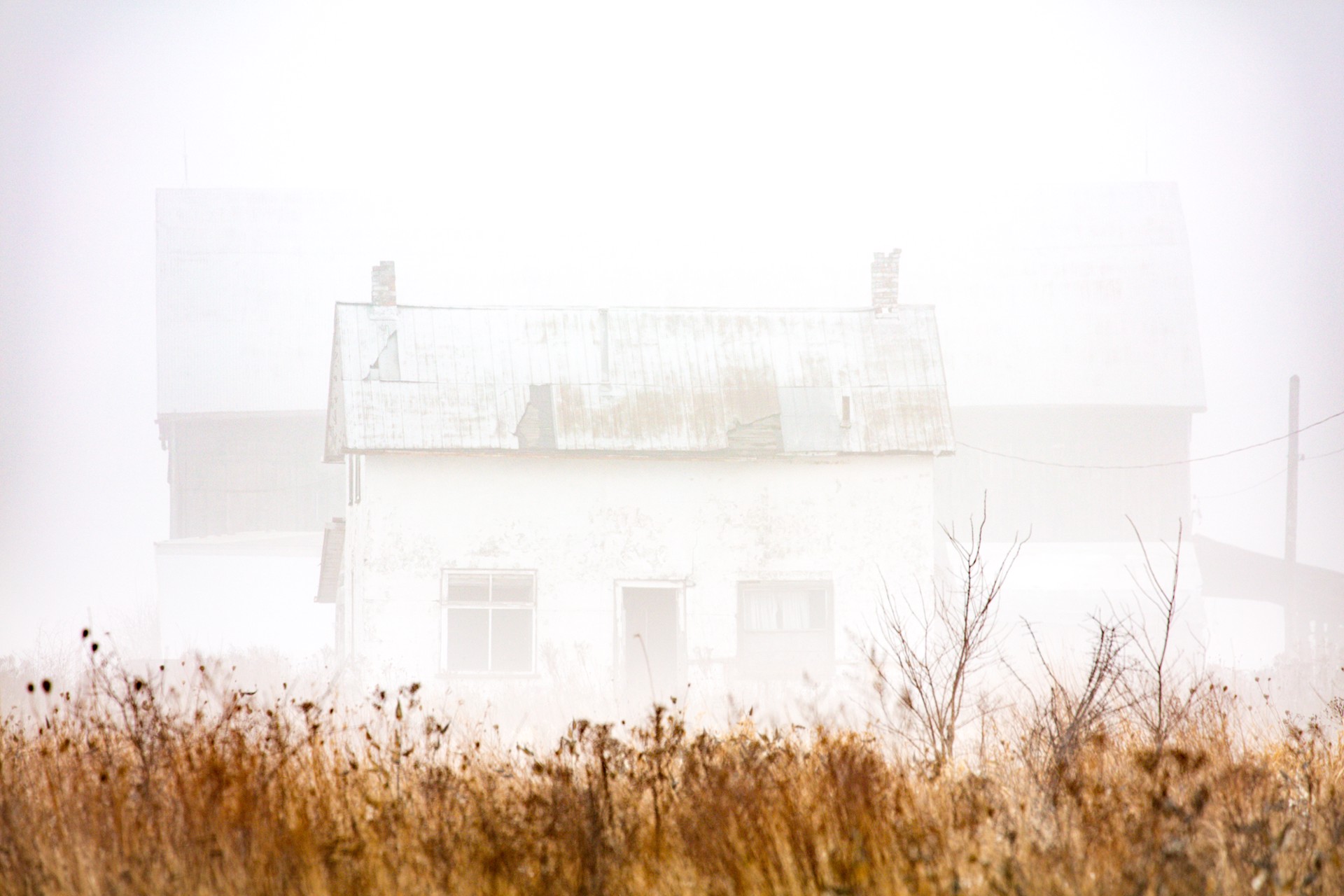 Abandoned House in the Fog by Huw Morgan