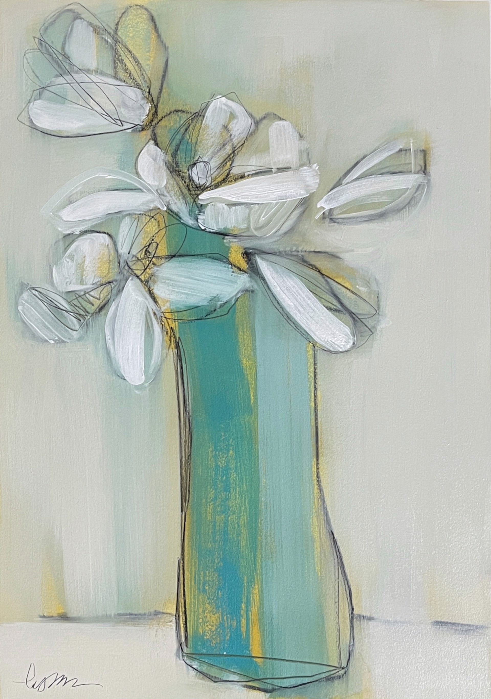 Study in Teal {SOLD} by Lynn Johnson