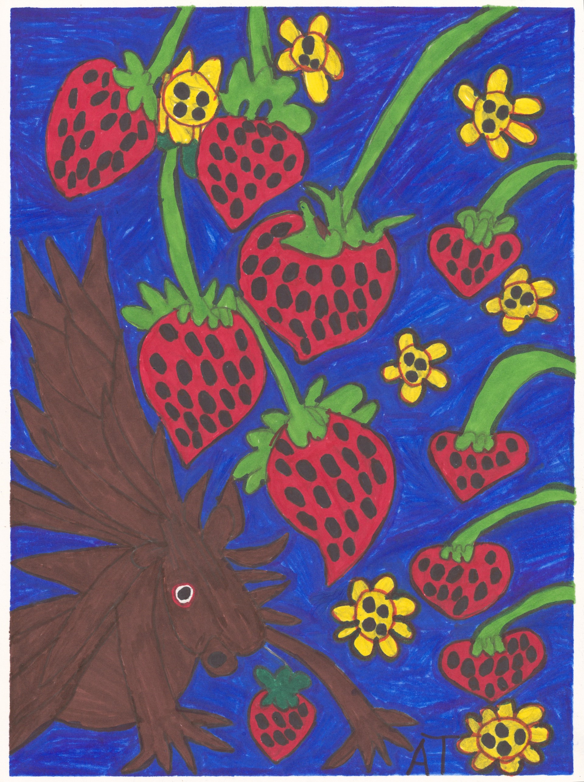 Strawberry Porcupine by A.T.
