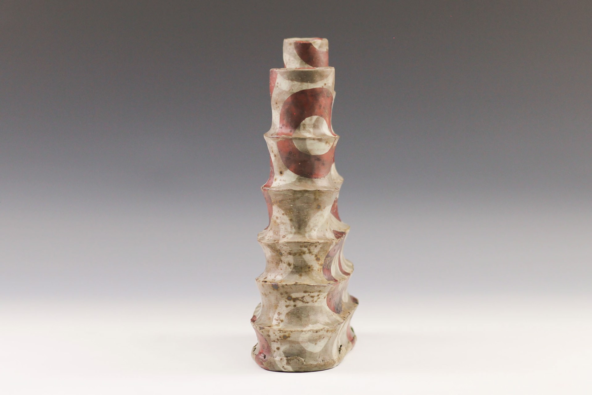 Stone Grey Double Vase by Kate Marotz
