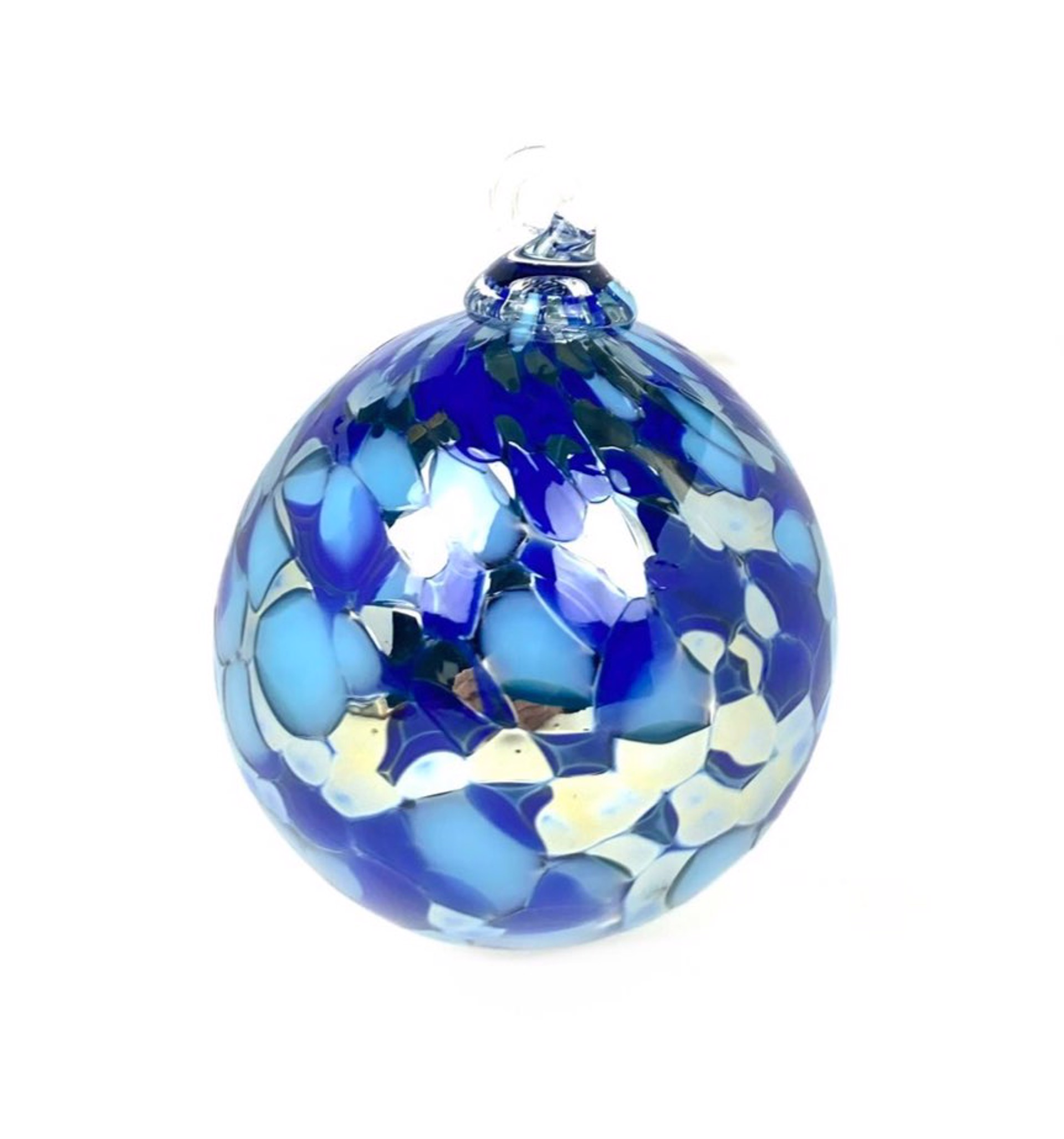 Dapple Lapis Ornament by Furnace Glass