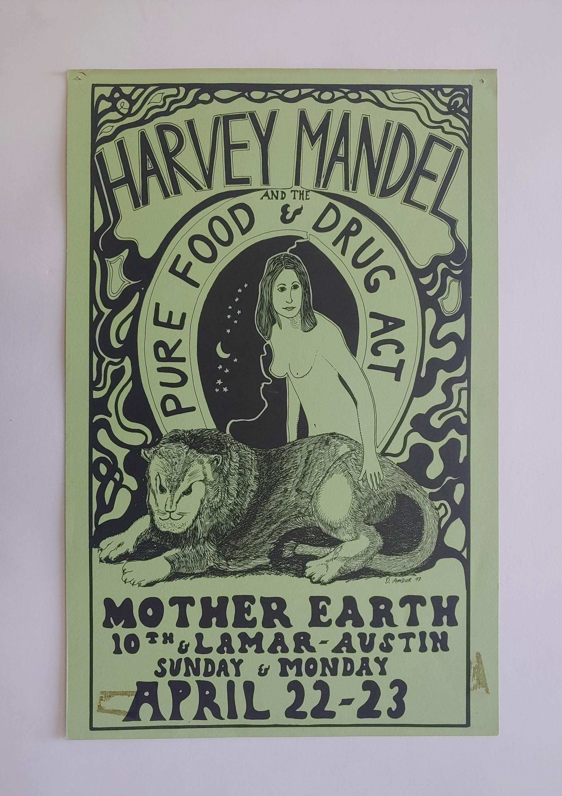 Harvey Mandel and the Pure Food & Drug Act - Original Drawing for Poster by David Amdur