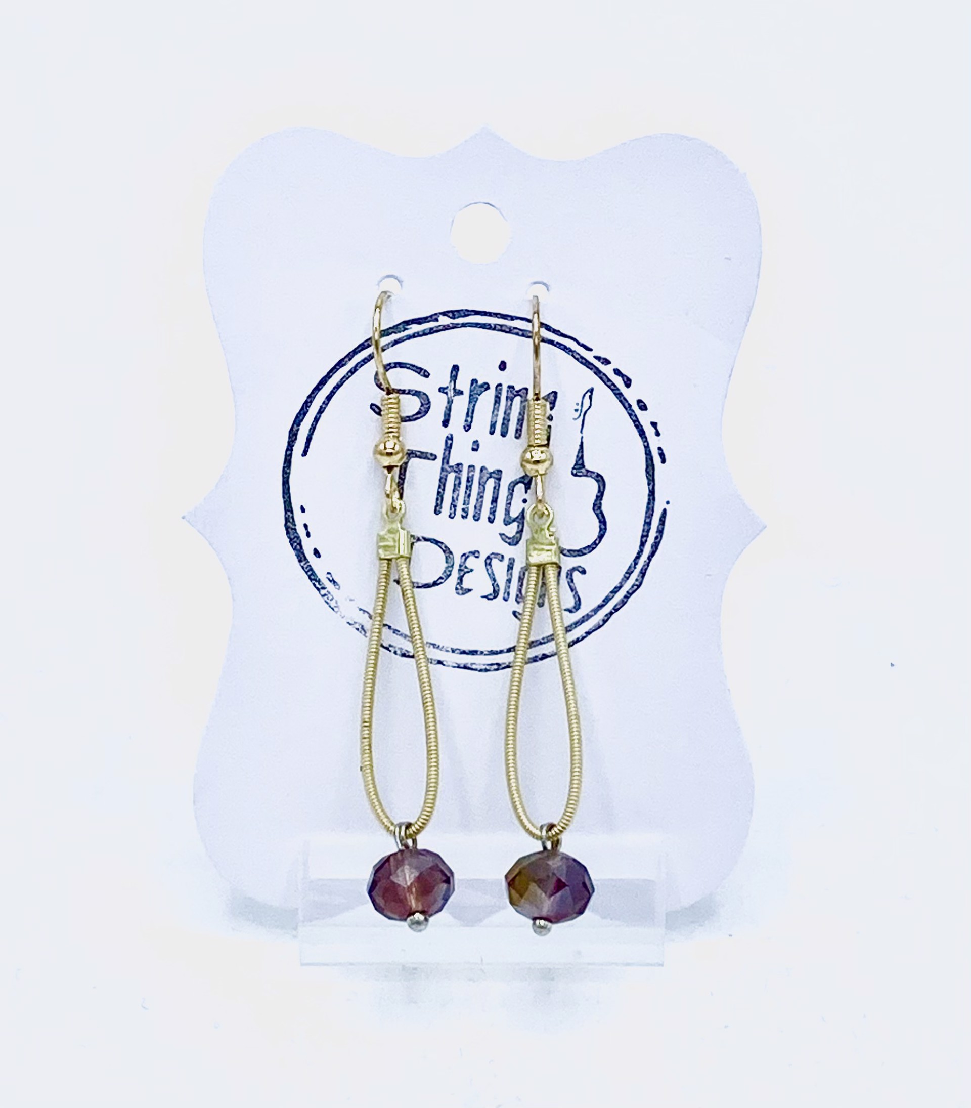 Guitar String Bead Earrings by String Thing Designs