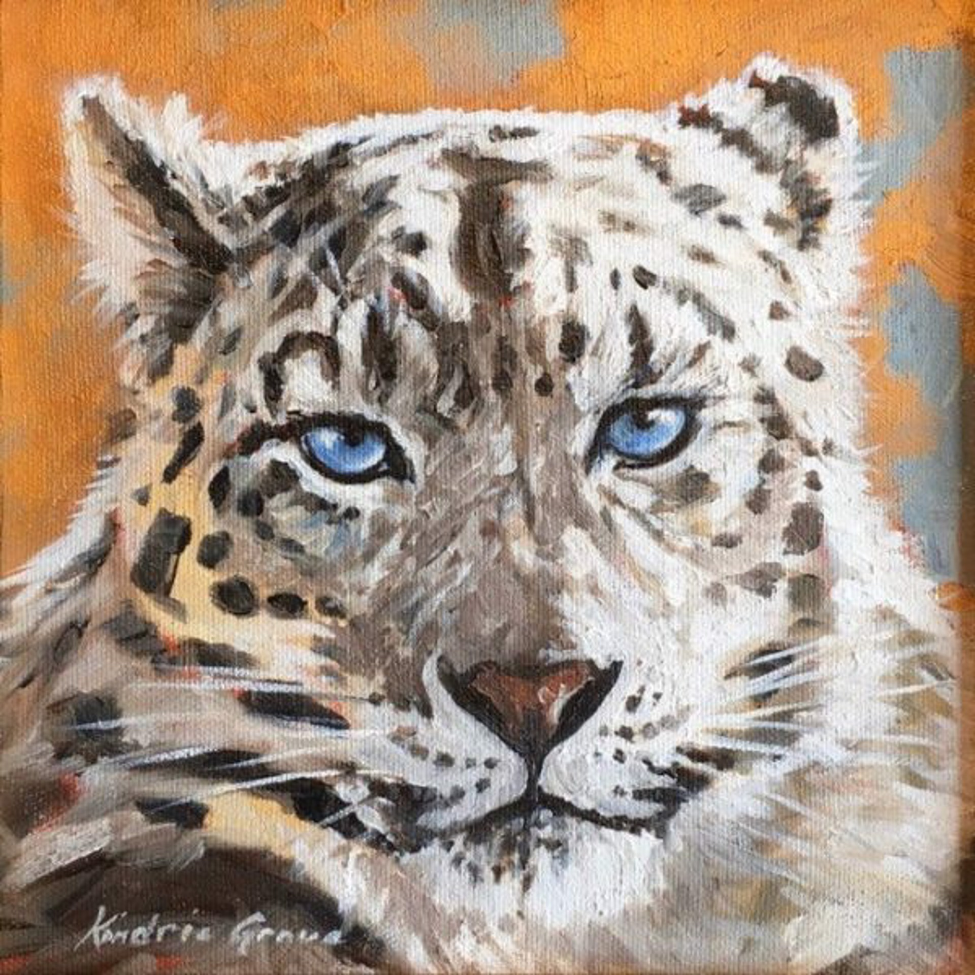Golden Creatures, Snow Leopard by KINDRIE GROVE