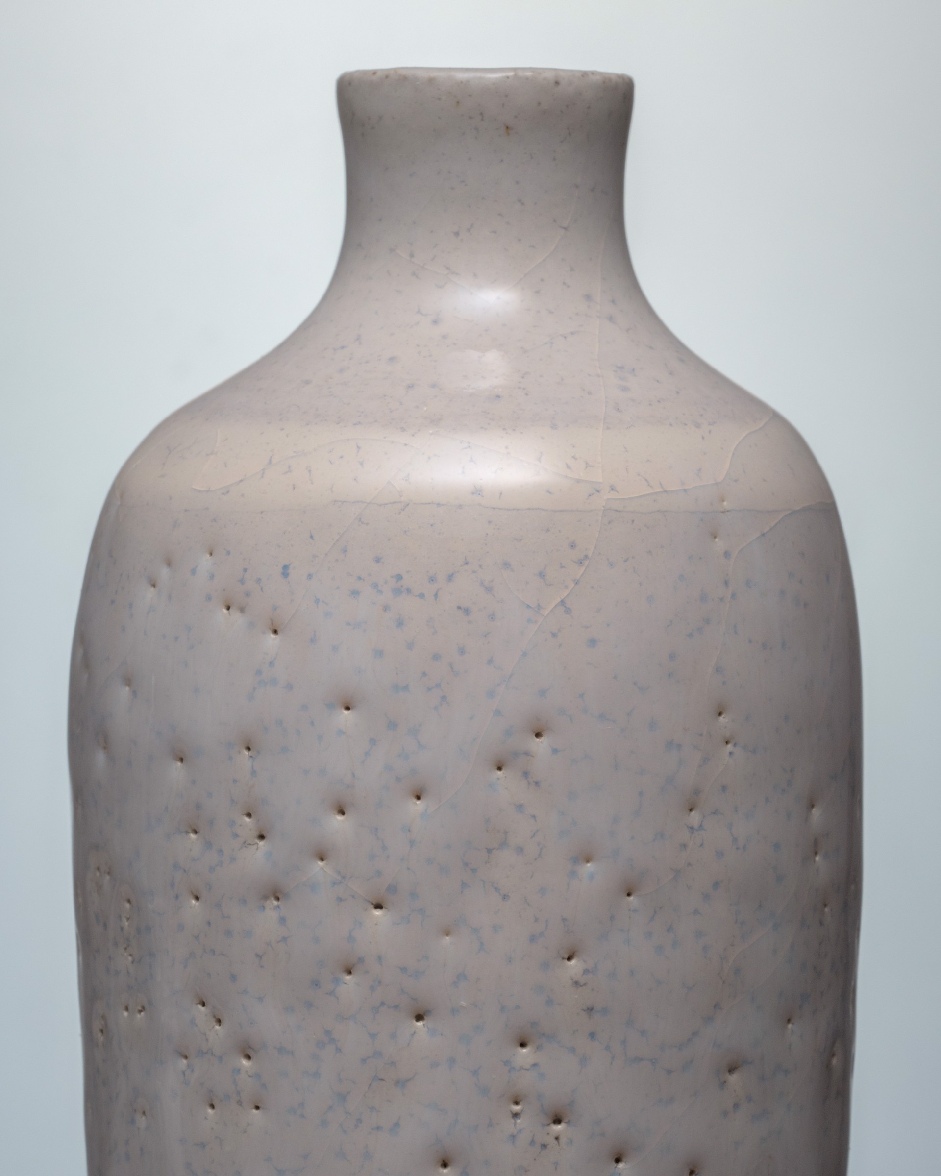 Grey Striped Vase by Franny Owen