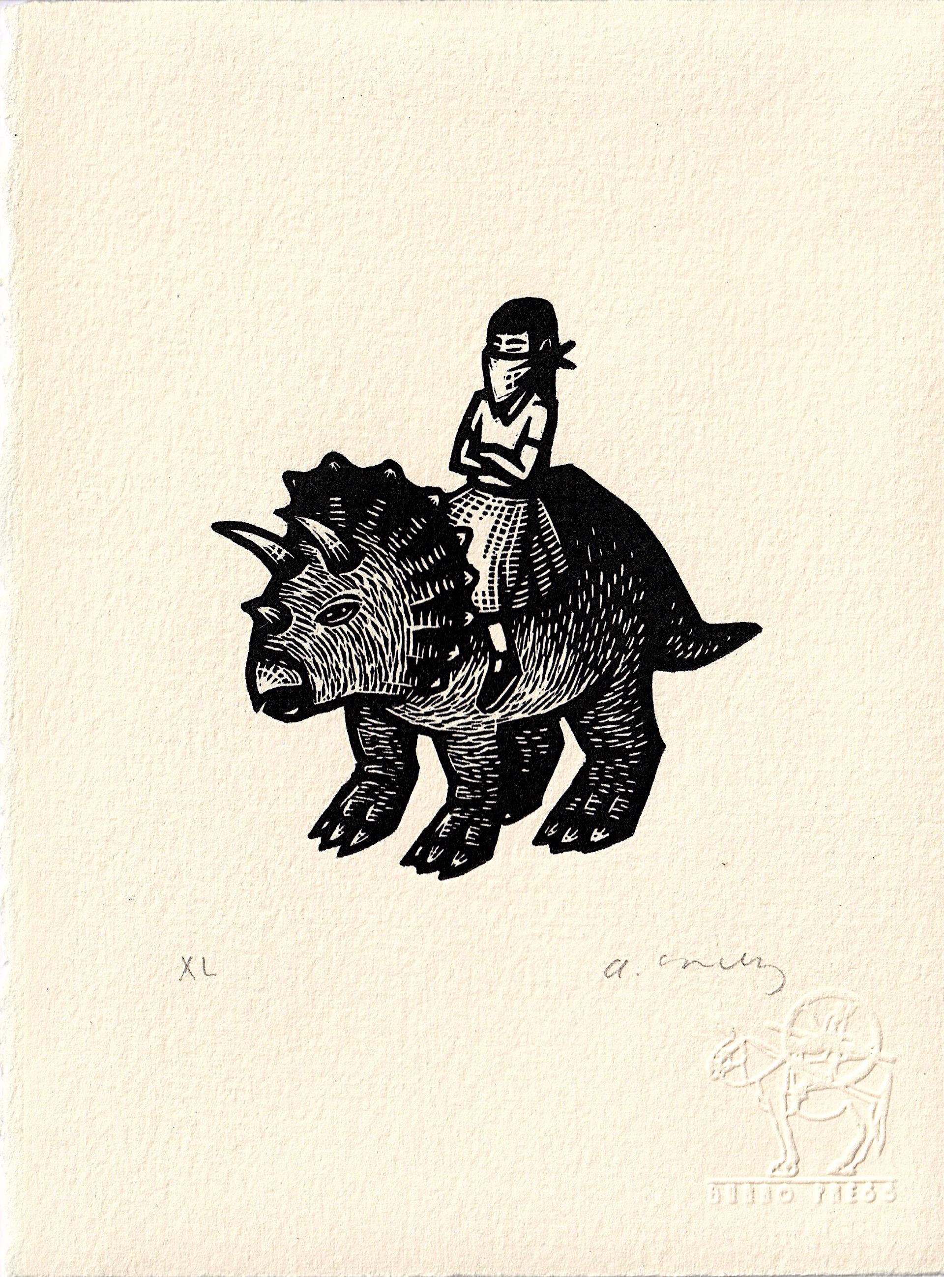 Niña en Triceratops (3rd Edition) by Alberto Cruz