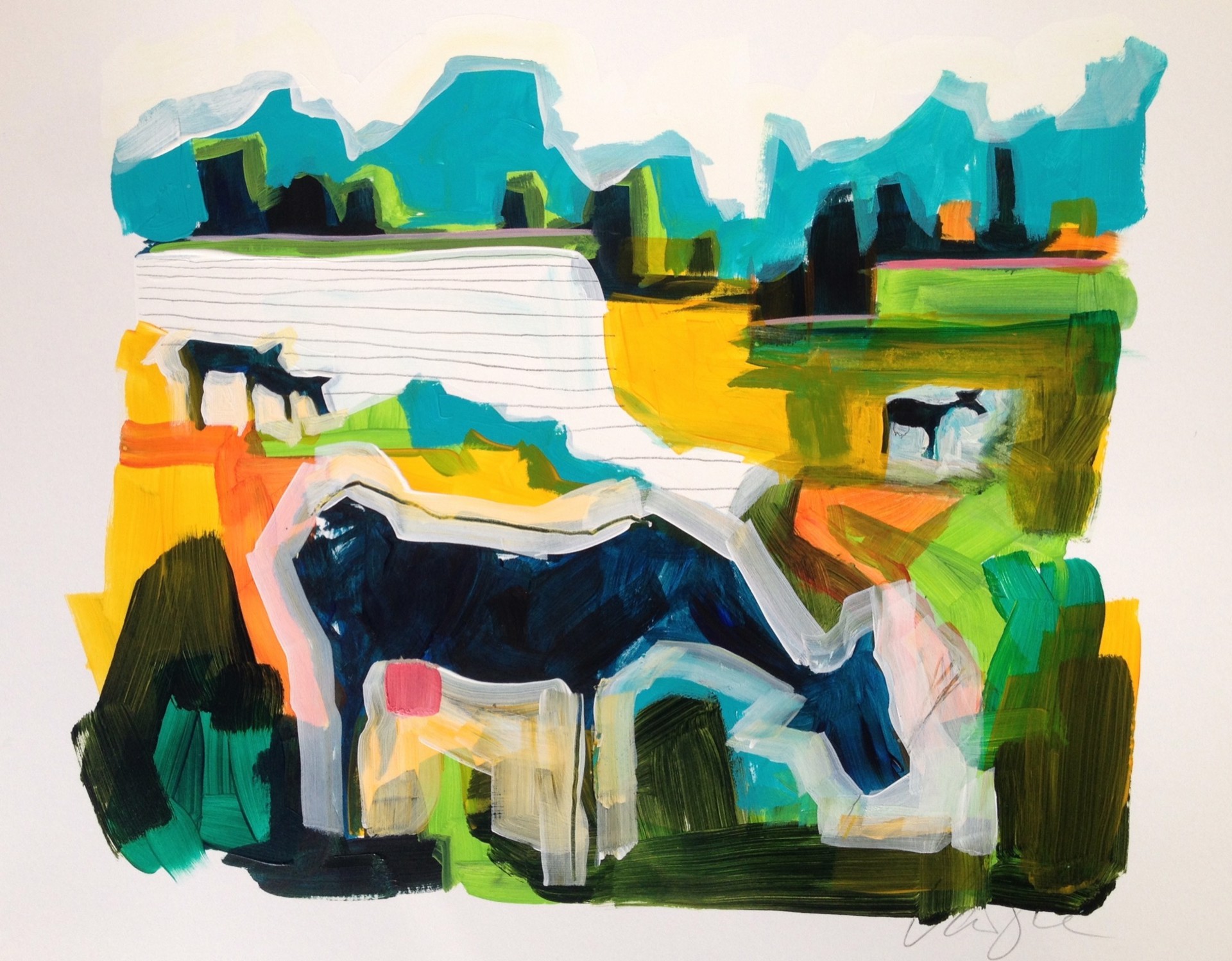Vache Bleue avec Creme Freche by Rachael Van Dyke