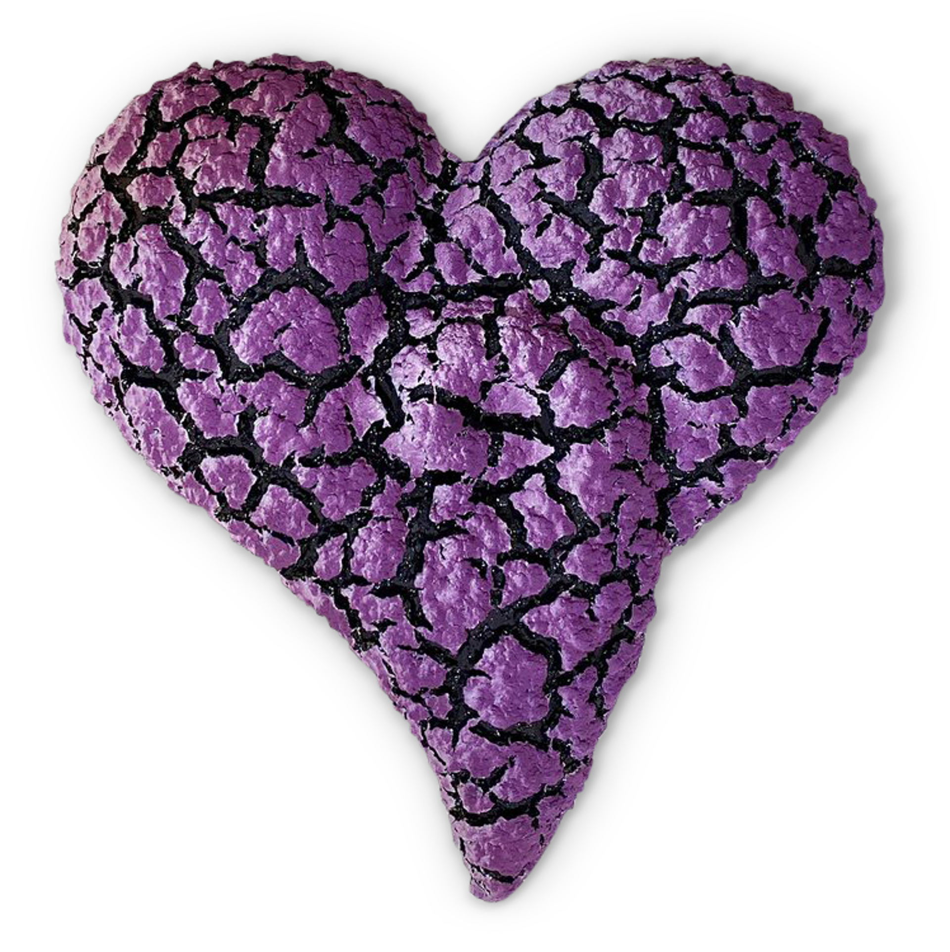 Swirled Lichen Heart ~ Light Purple/Dark Purple by Randy O'Brien