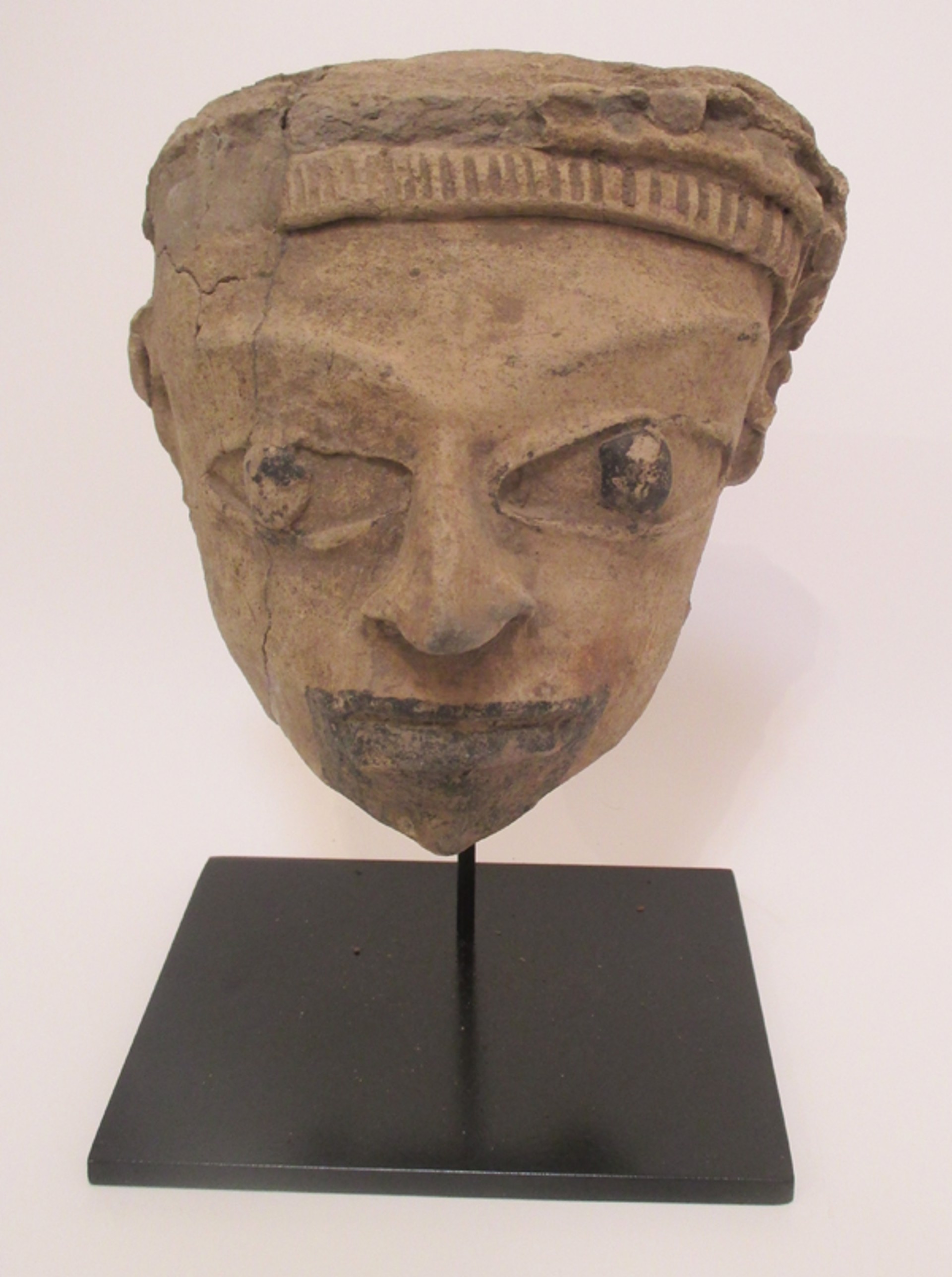 Head Fragment4 Remojadas, Veracruz by Pre Columbian