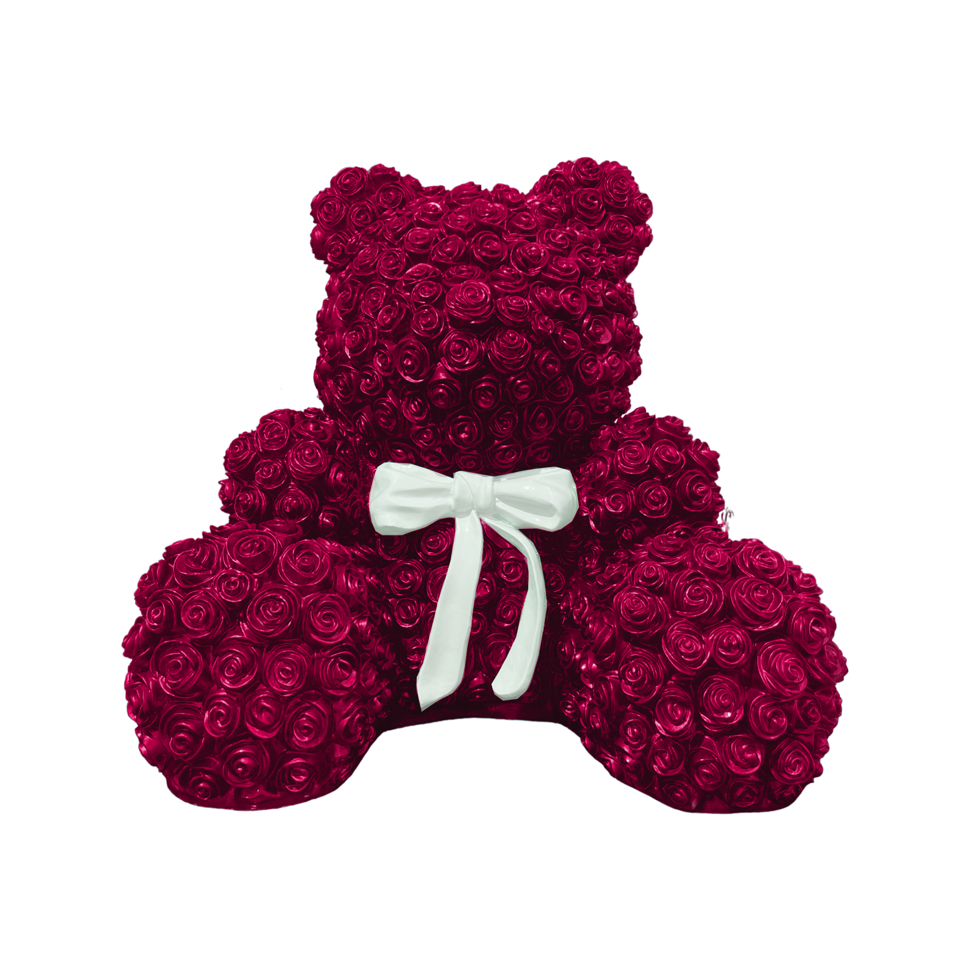 Magenta Flower Bear by Flower Bears Sculptures by Elena Bulatova