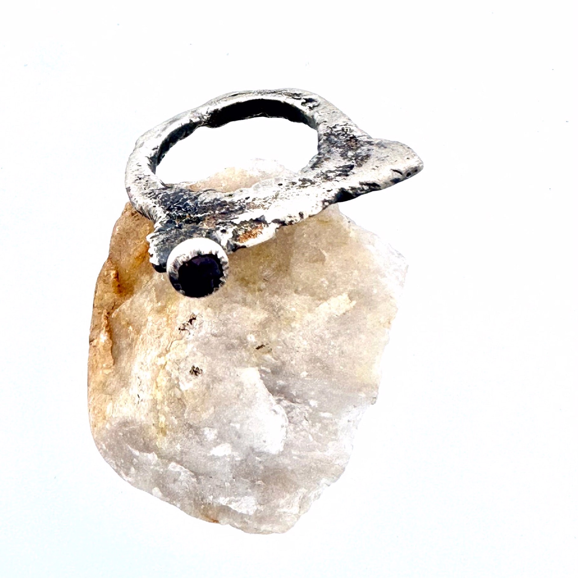 Ruby Silver Ring by Lori Swartz