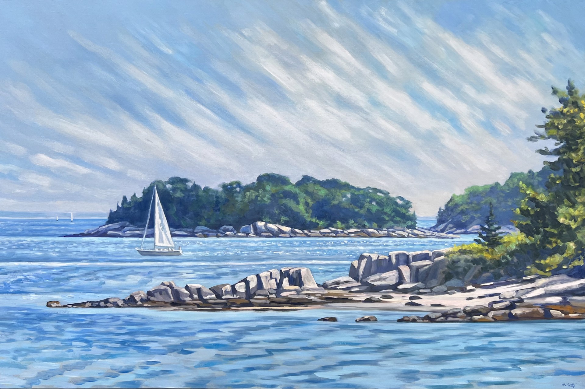Sailing Past Great Diamond Island by Holly L. Smith