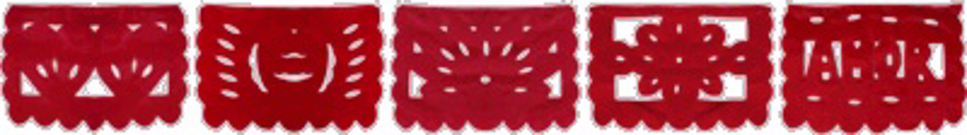 Papel Picado Banner - 36" Red Love Banner by Indigo Desert Ranch - Day of the Dead