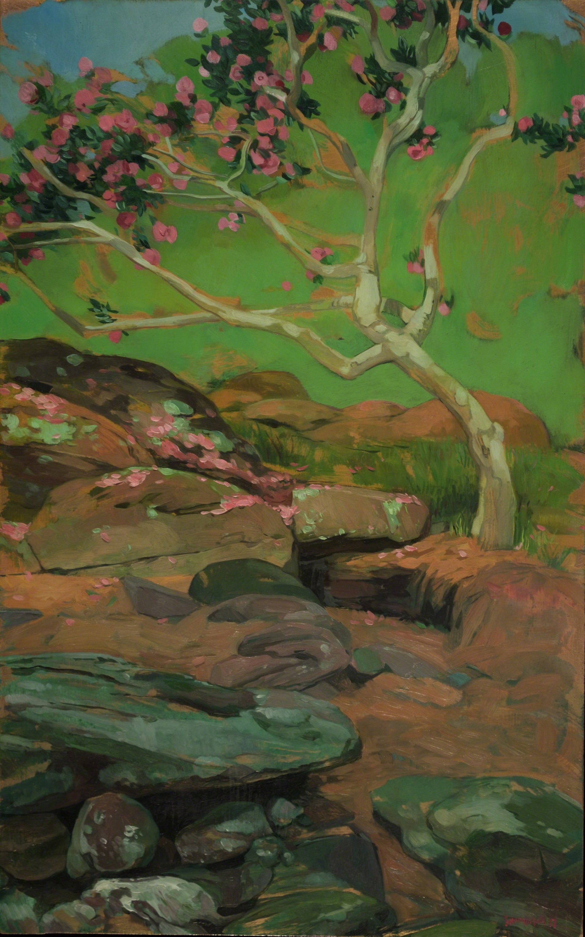 Camellia Tree in Rocks at Bellingrath by Benjamin J. Shamback