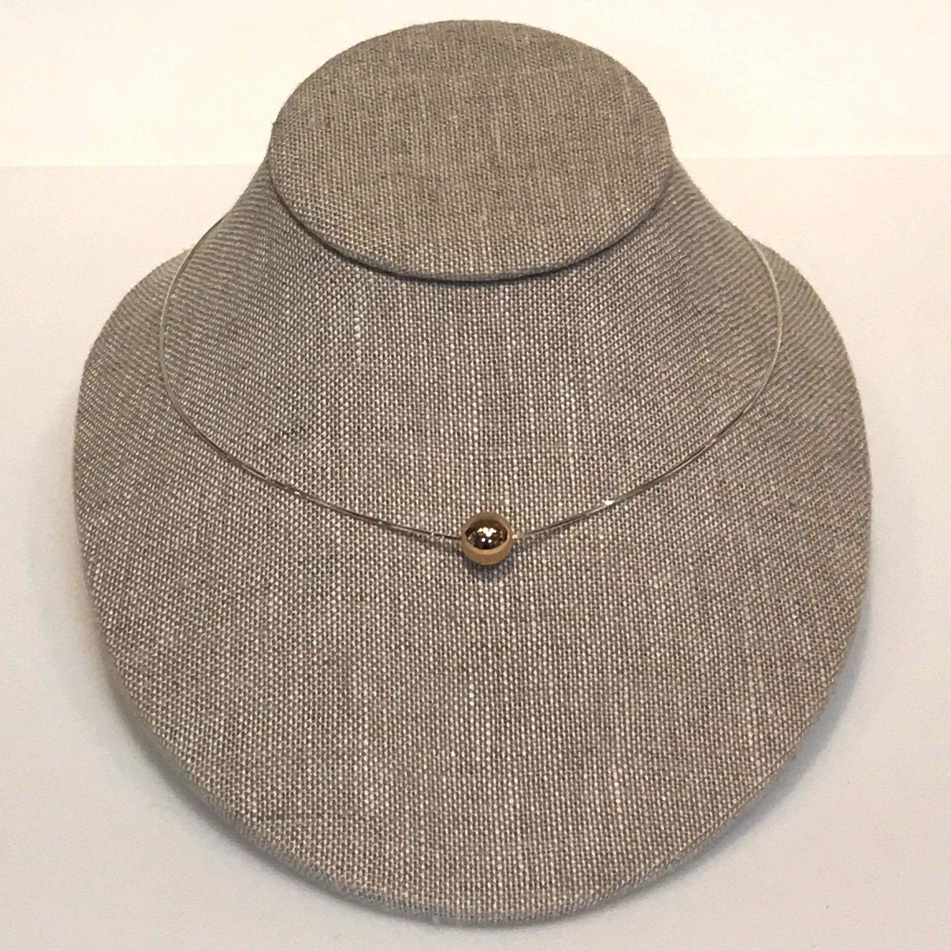 16" Eunity Necklace with Gold Plated Sterling Silver Bead by Suzanne Woodworth