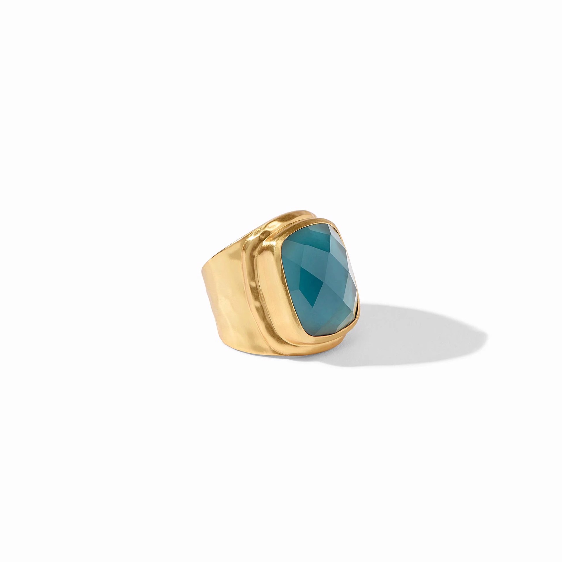 Tudor Statement Ring - Peacock Blue by Julie Vos