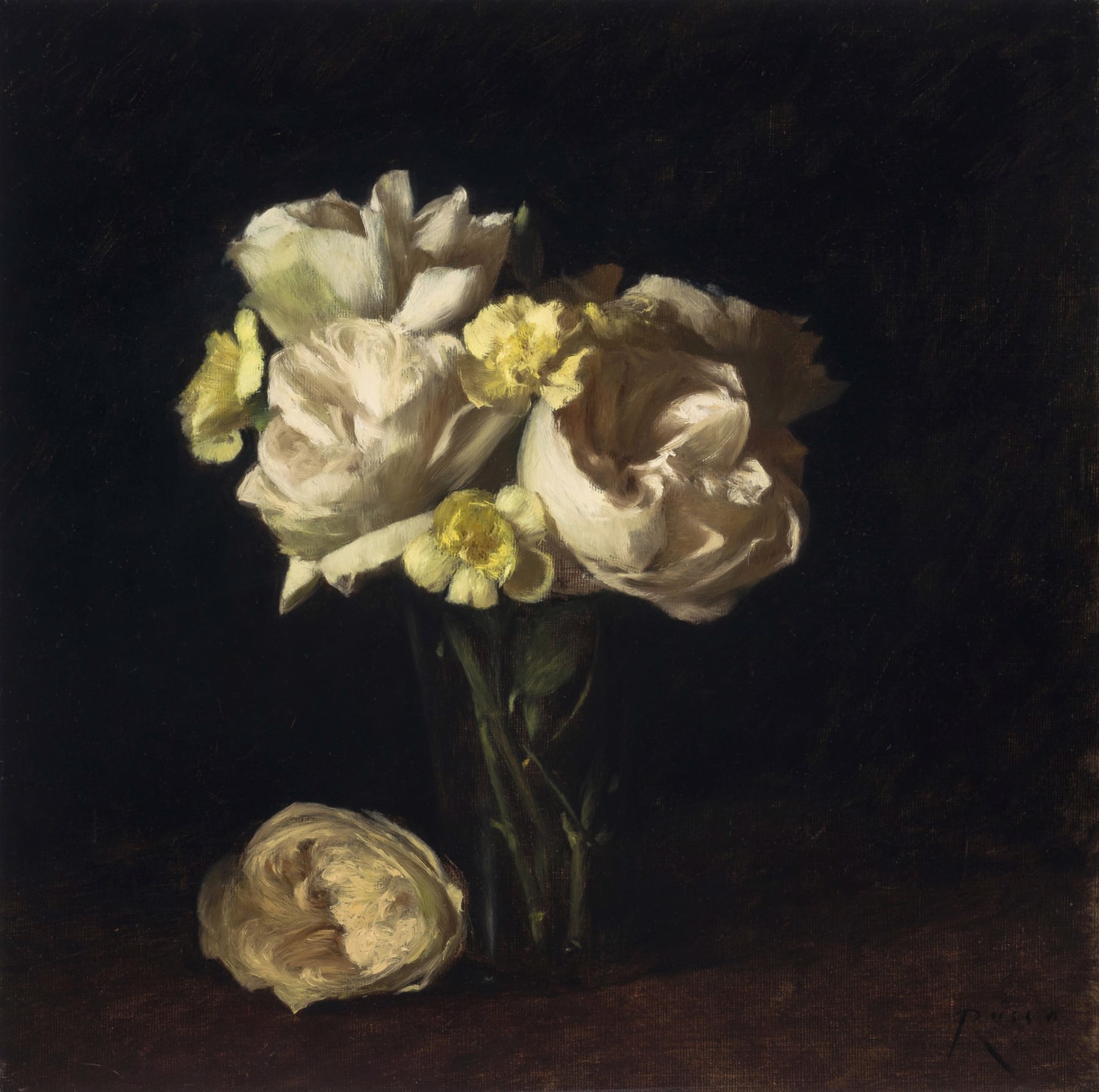 White Roses and Yellow Carnations by Carlo Russo