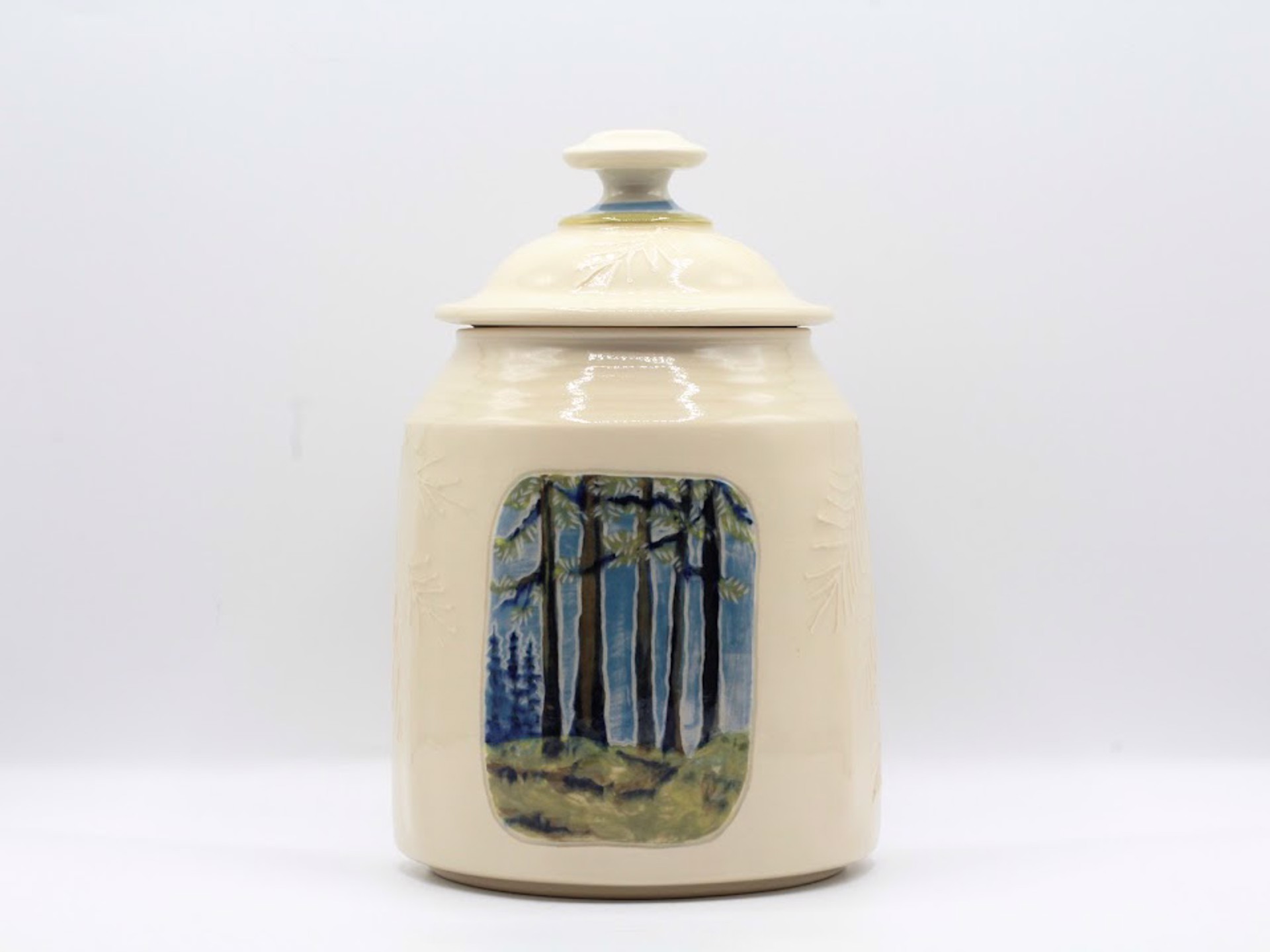 Lidded Jar (Seasonal Winter/Spring) by Kelly Price