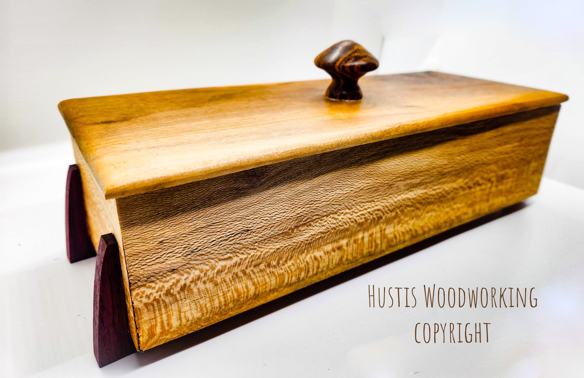 Sycamore, Purple Heart and Bocote Box by Mark Hustis