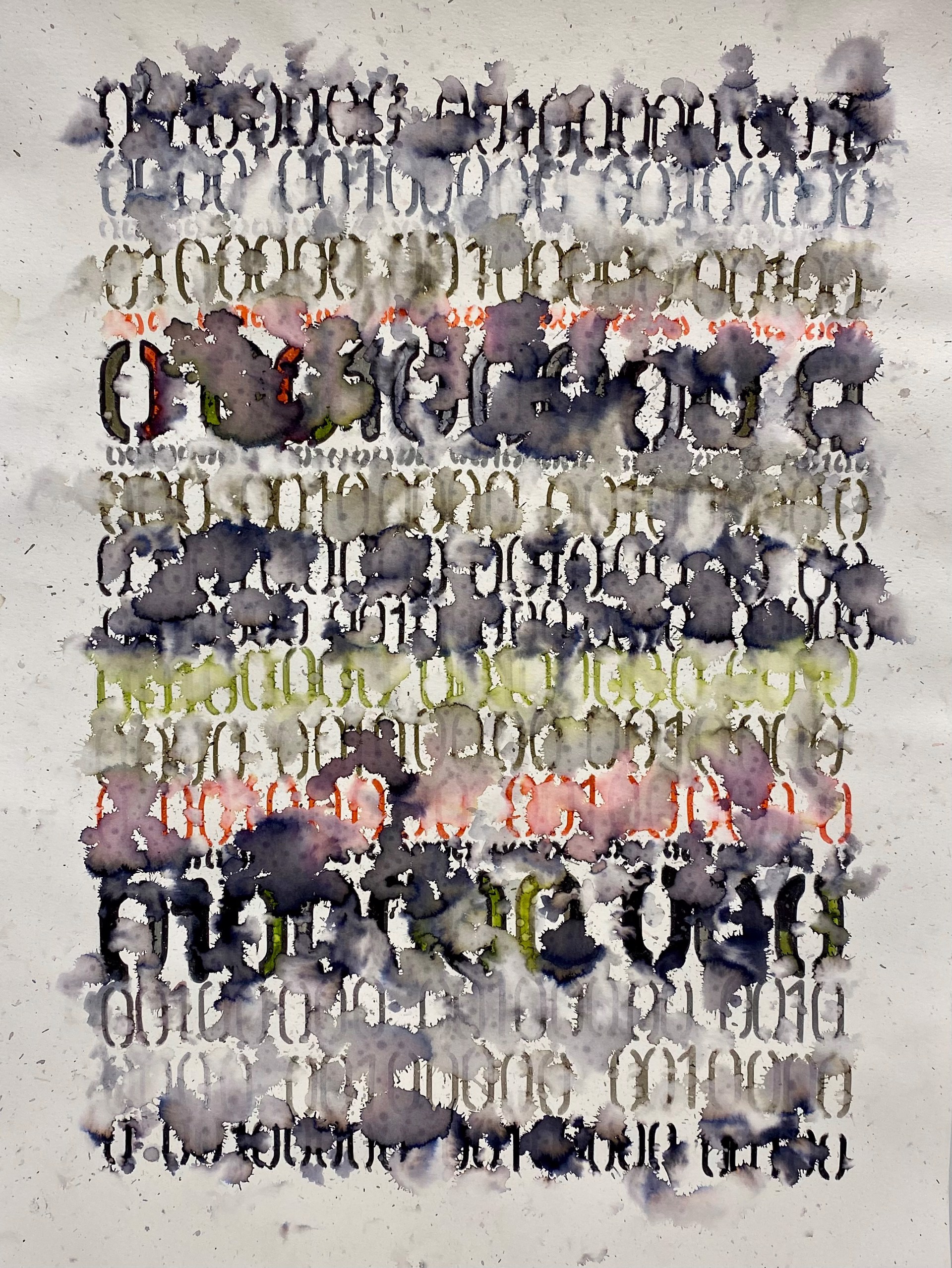 Space Between Words Black, Red and Yellow by Maya Kabat