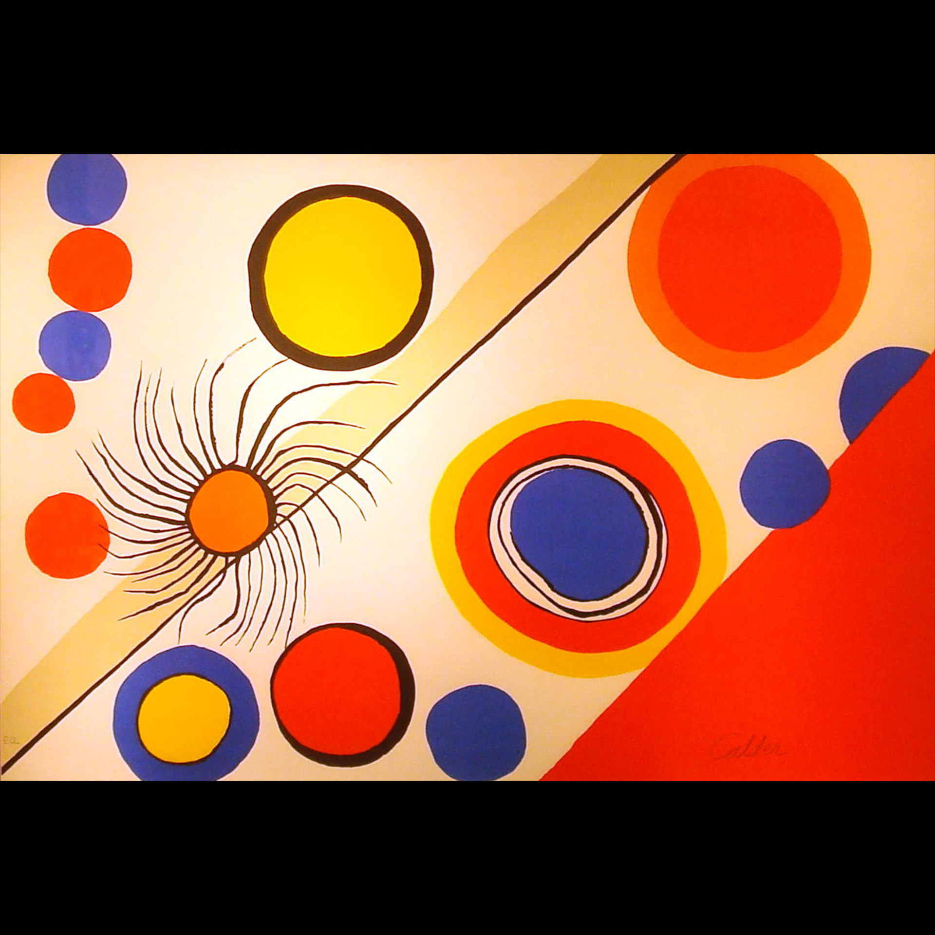 Blue, Orange and Red Spheres by Alexander Calder