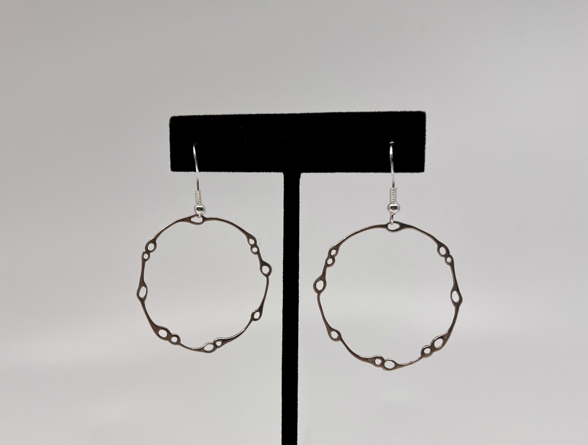 Sterling Silver Circle Earrings by Gina Caruso