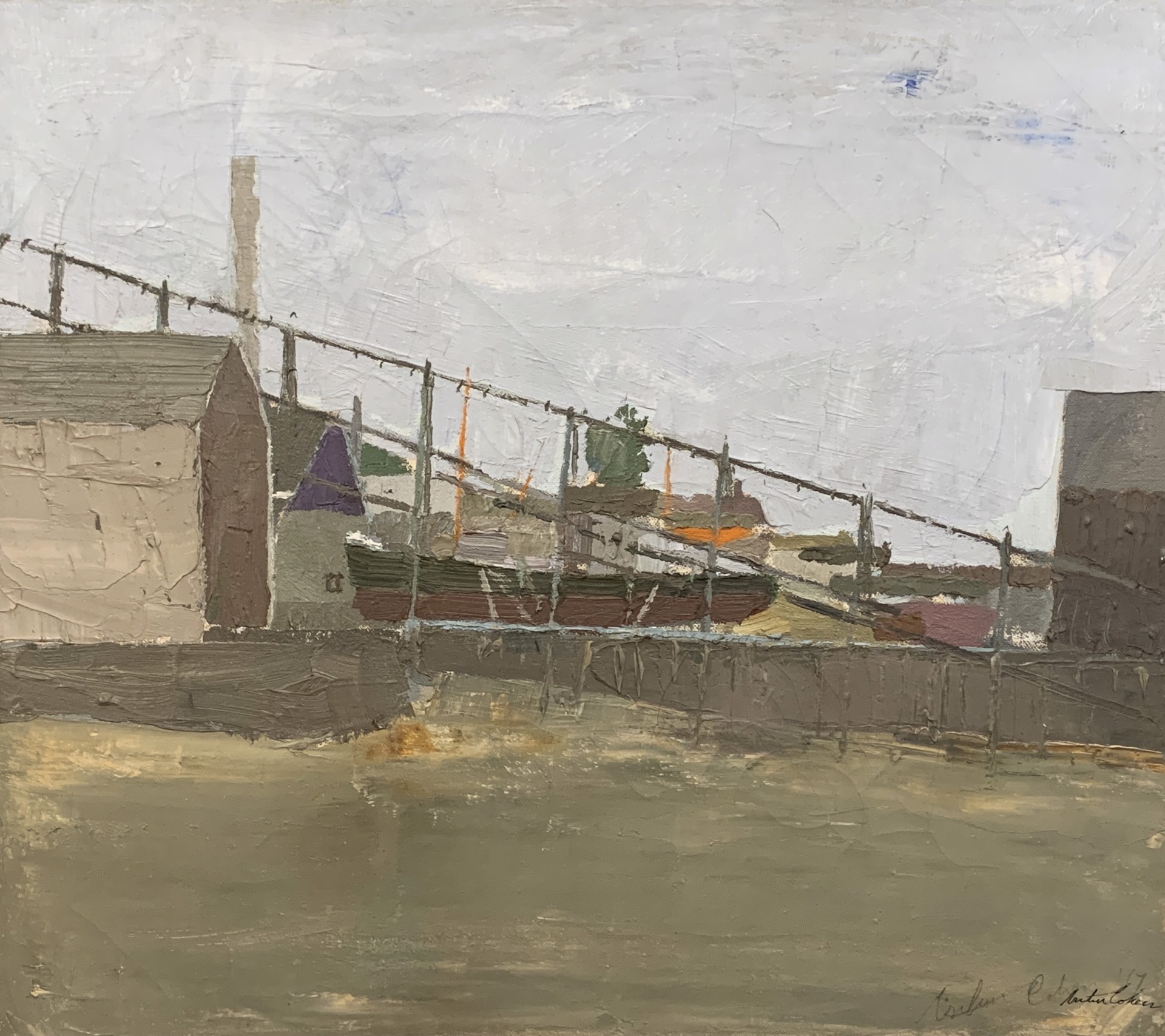The Sea Fox at Tave's Boat Yard by Arthur Cohen