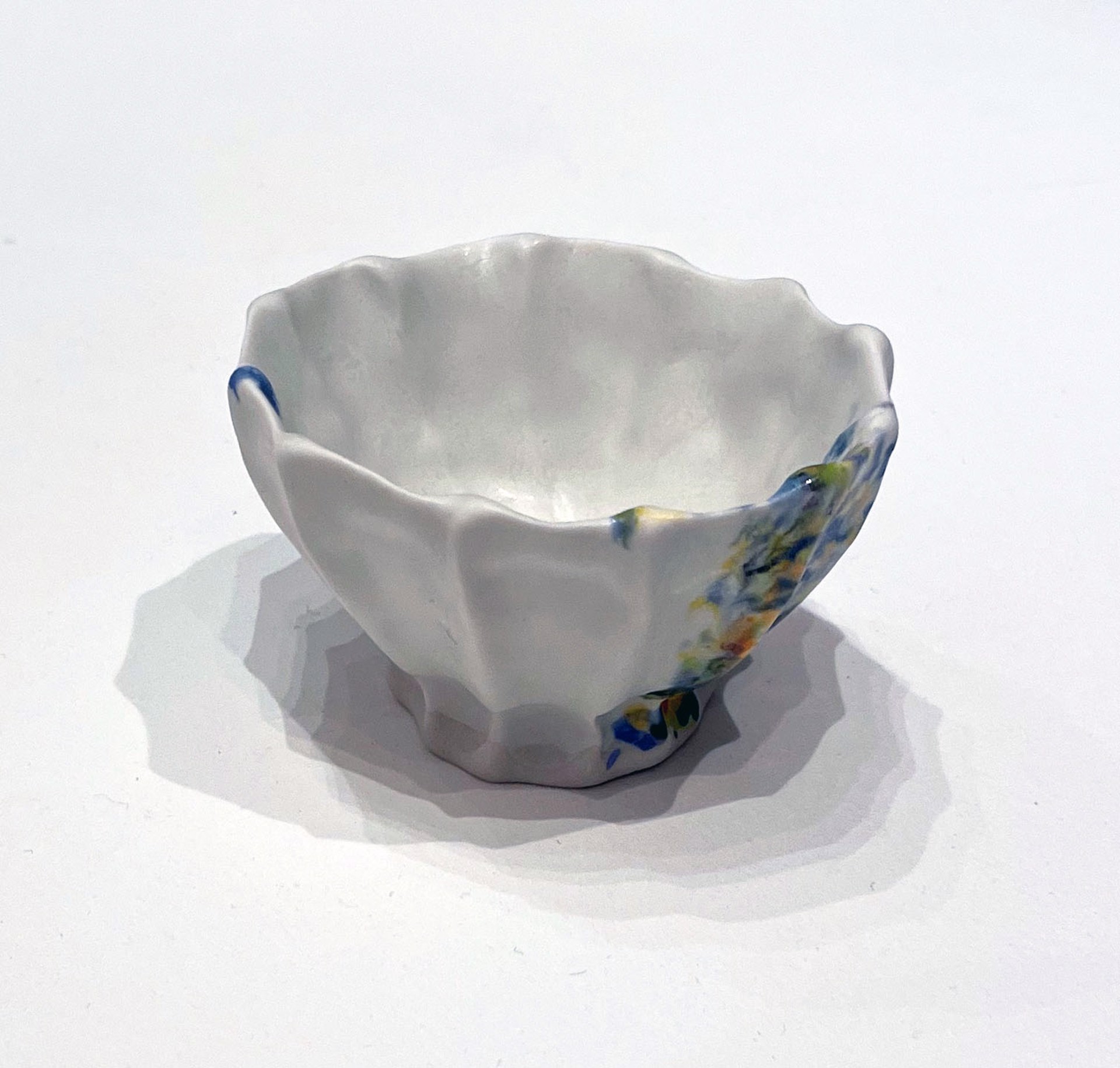 Small Confetti Blue Pinch Pot by Bean Finneran