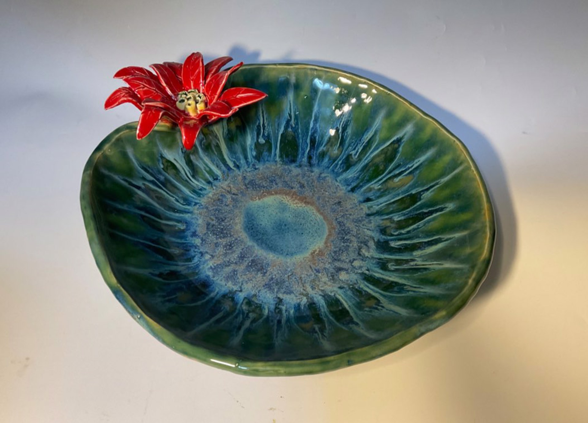 Poinsettia Bowl by Anna M. Elrod