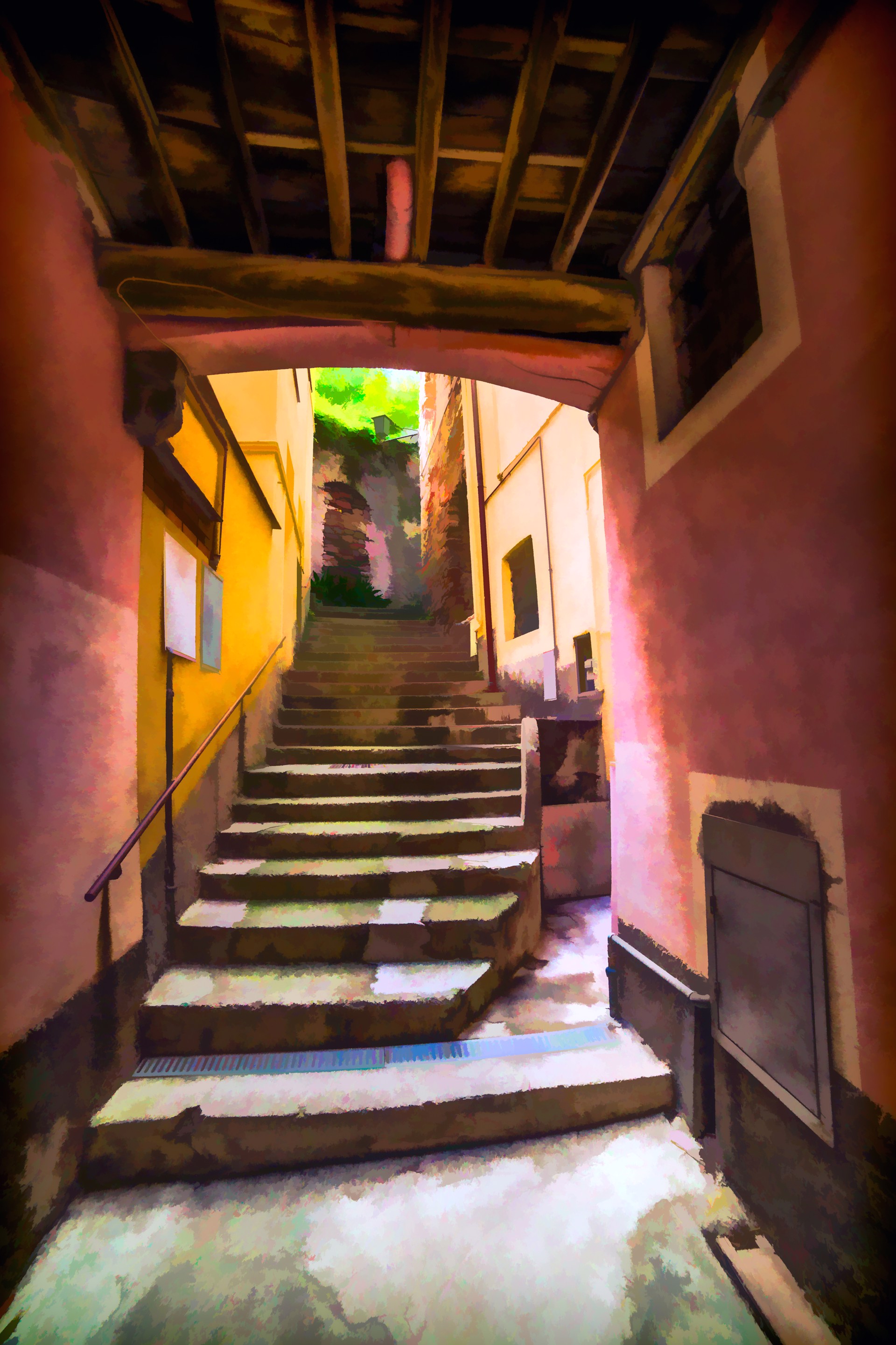 Portofino Alley (Impressions) by Arnold Abelman