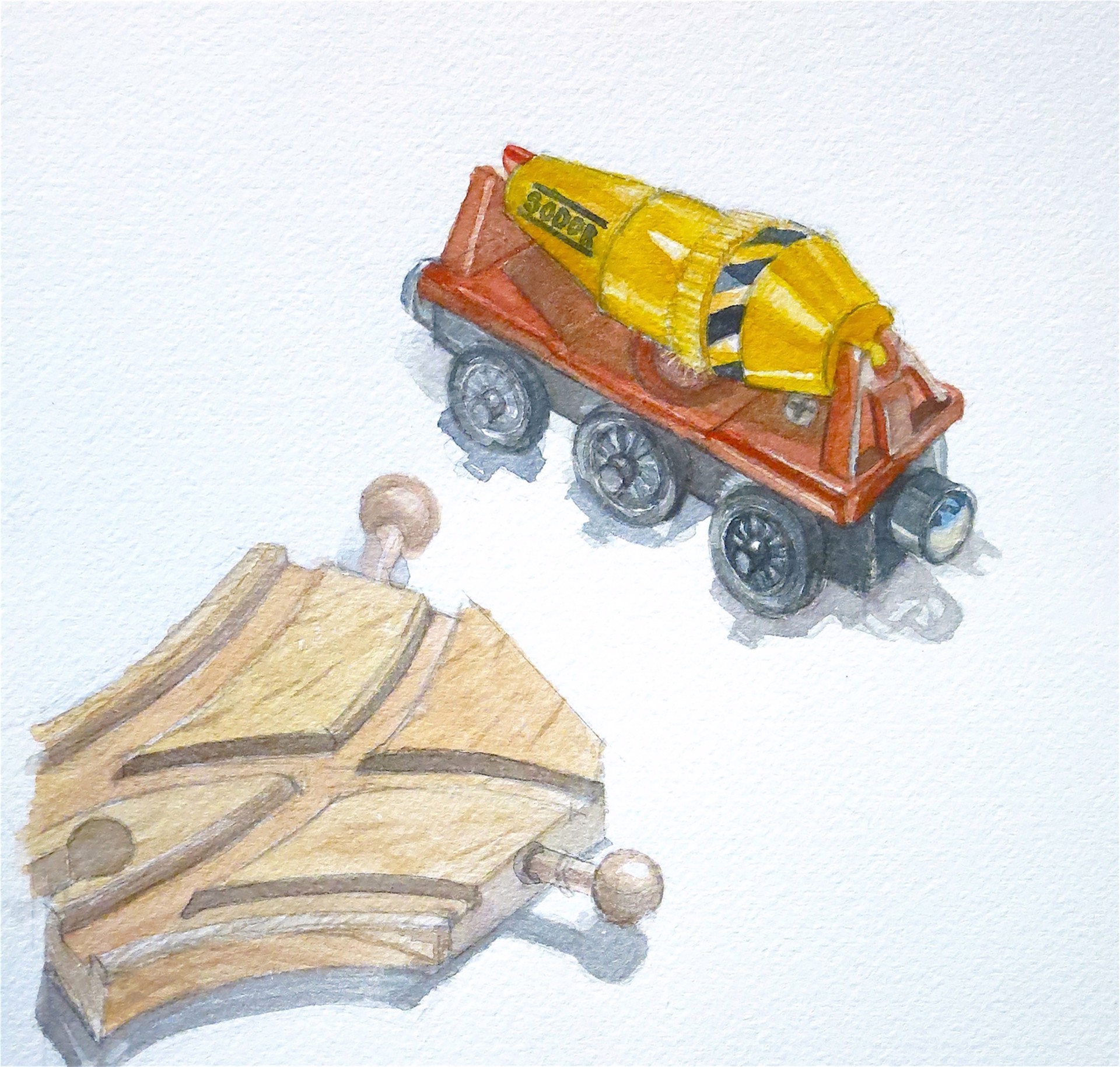 Cement Mixer and Track by Aki Kano