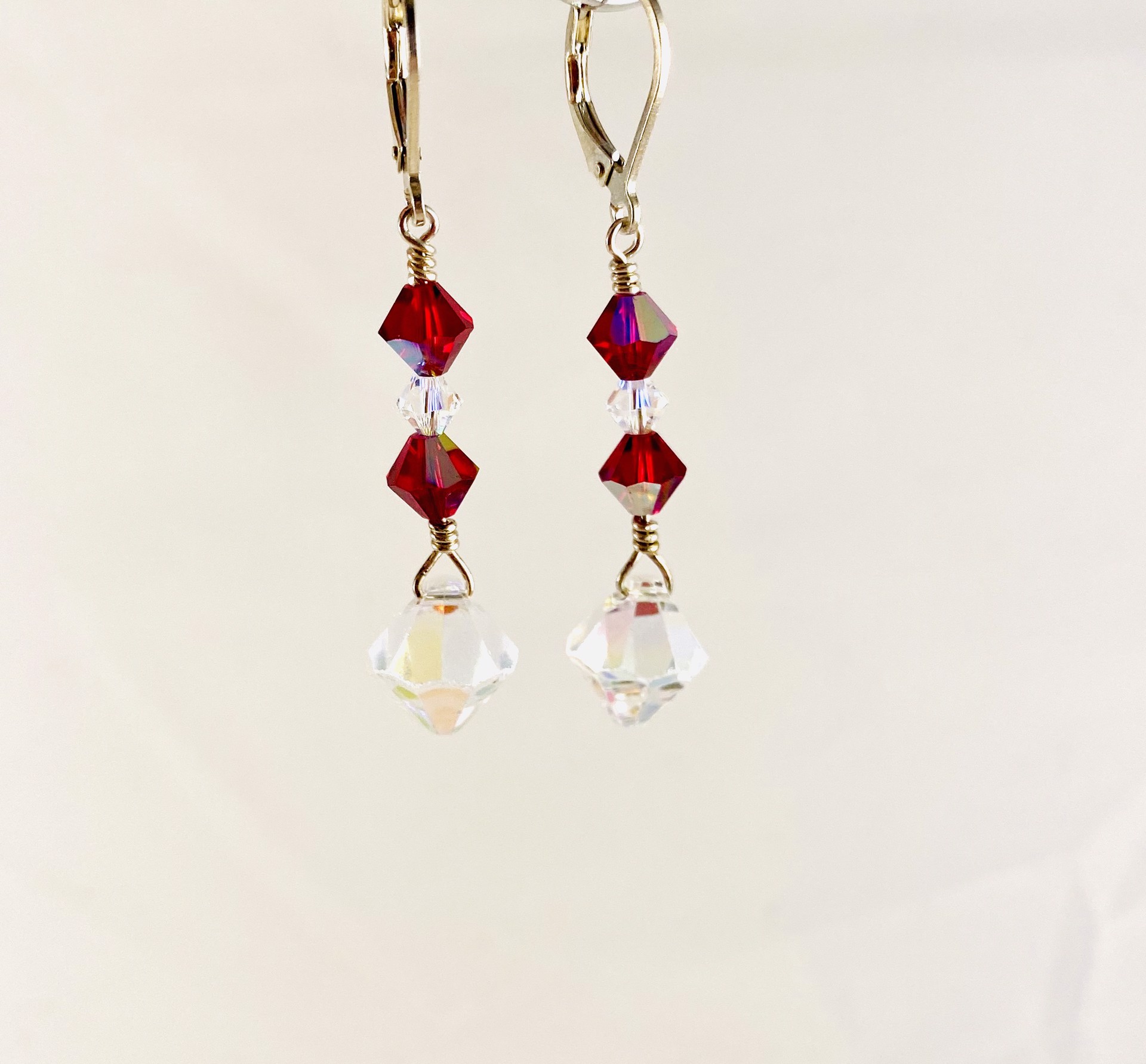 Crystal and Crystal Earrings E29 by Shoshannah Weinisch
