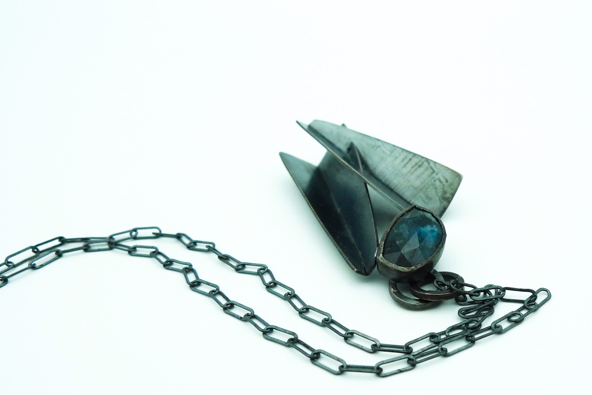 Oxidized Folded Necklace by Lauren Markley