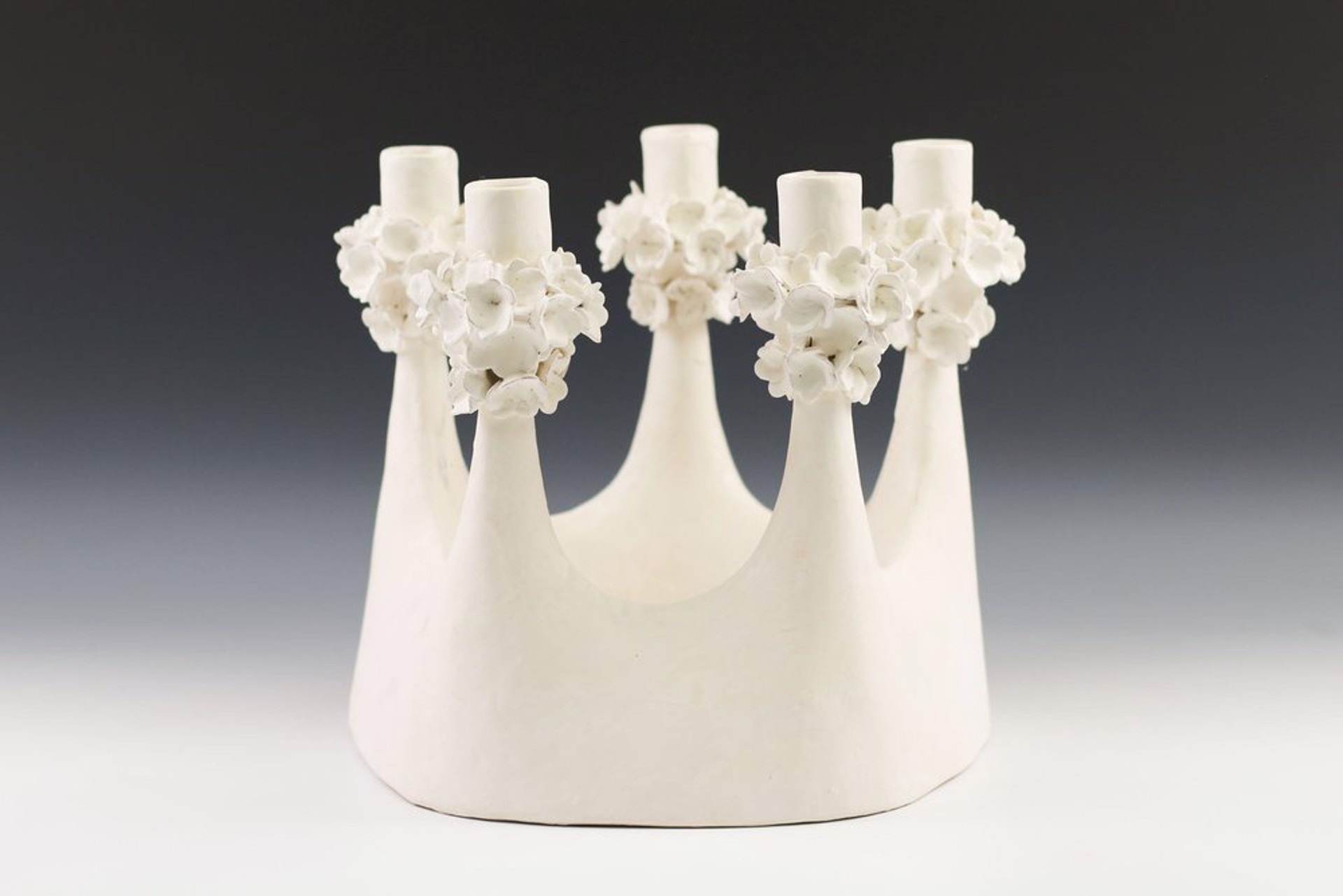 Candle Holder with Flowers - 5 Candles by Maggie Jaszczak